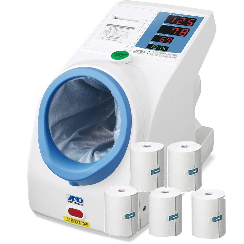 LifeSource TM-2657P Automatic Digital Blood Pressure Monitor with Printer & 5 Paper Rolls - Accurate Home Use for Adults, Seniors - Ideal for Health Tracking, Doctor Visits & Family Wellness Monitoring