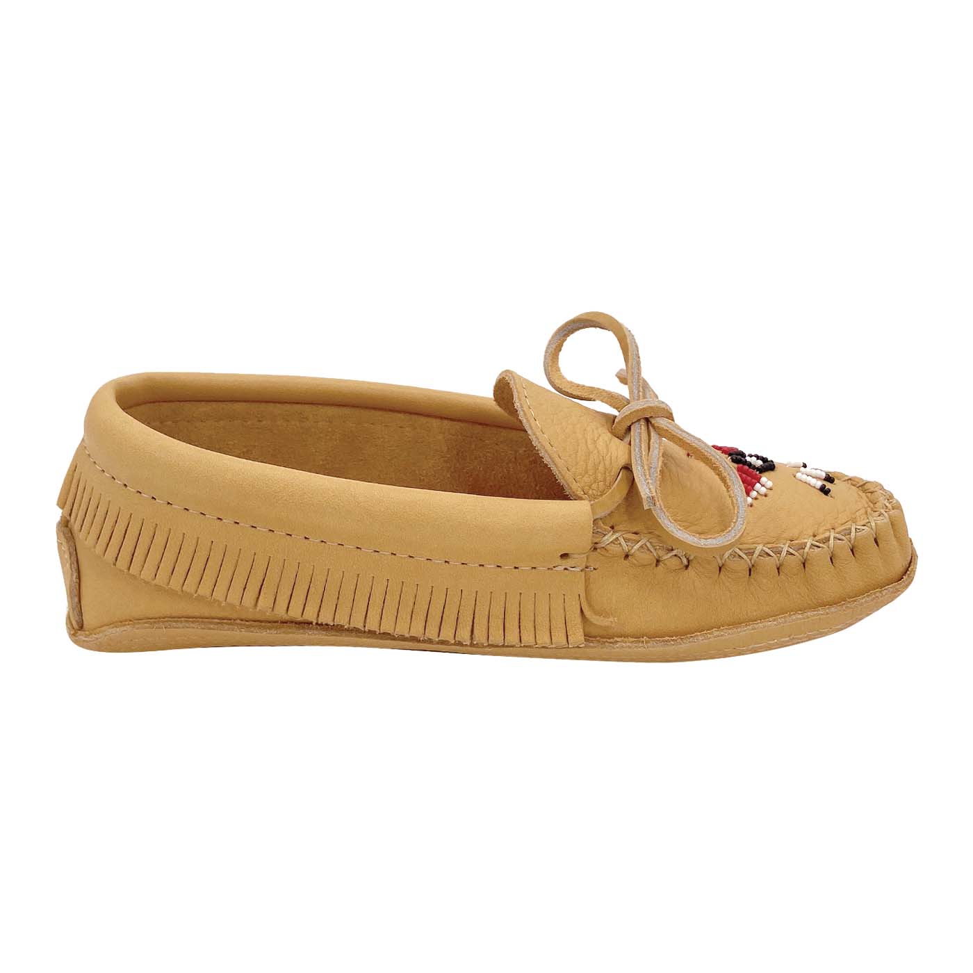 Women's Soft Sole Moose Hide Leather Beaded Moccasins - Comfortable Native American Style Slippers for Indoor/Outdoor Wear - Perfect for Home, Casual Outings & Cultural Events