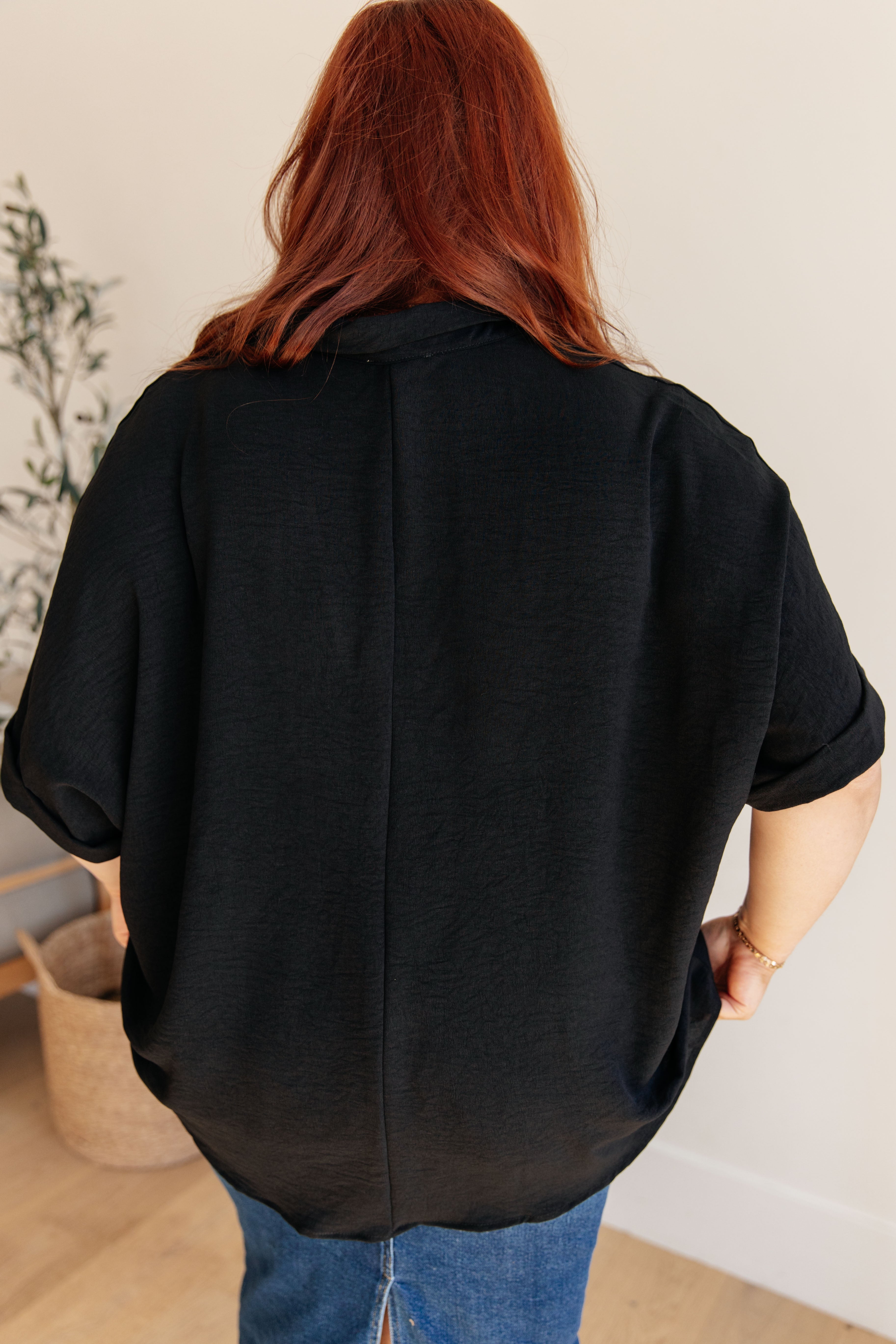 Because I Said So Black Dolman Sleeve T-Shirt - Casual Women's Top for Everyday Wear, Work & Weekend Outfits