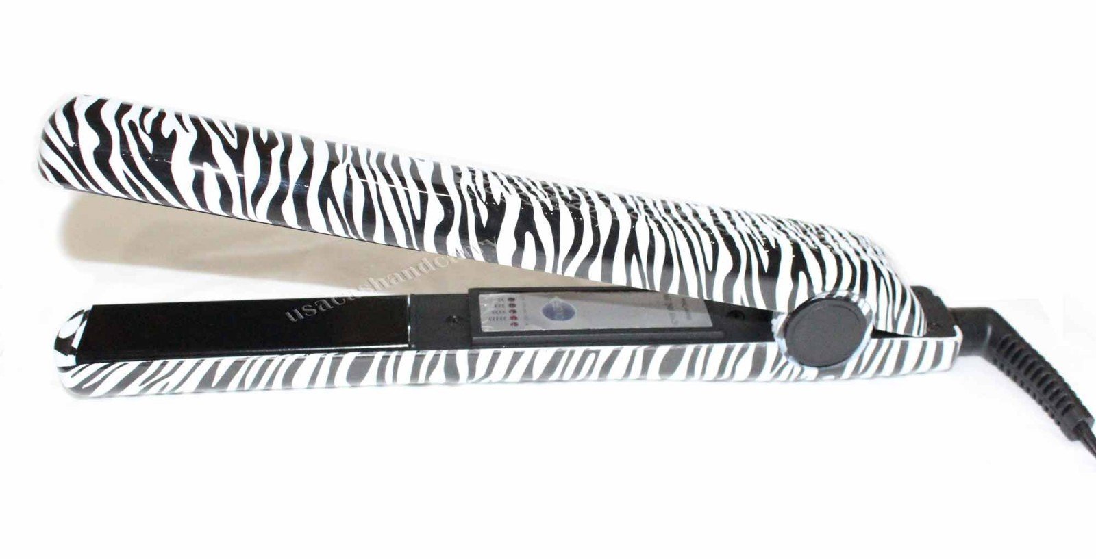 Professional Nano Tourmaline Ceramic Hair Straightener - Zebra Print Flat Iron for Smooth & Shiny Hair | Perfect for Home Use, Salon Styling & Travel