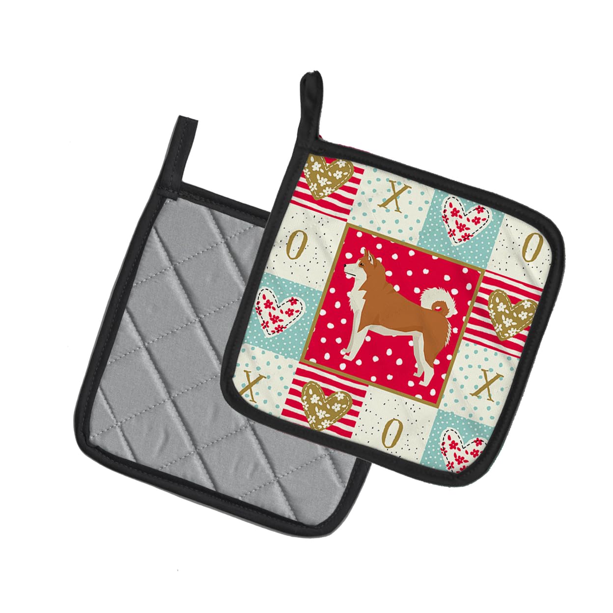 Akita Love Heat Resistant Pot Holders Set - 7.5