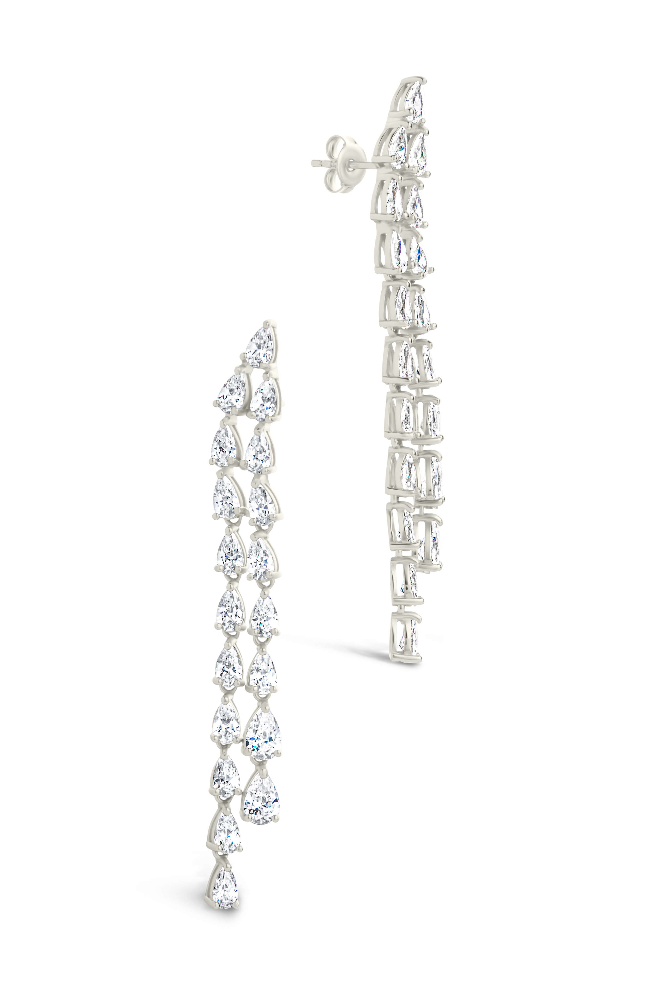 Jane CZ Layered Drop Stud Earrings for Women - Sparkling Cubic Zirconia Dangle Earrings - Perfect for Parties, Weddings & Everyday Wear