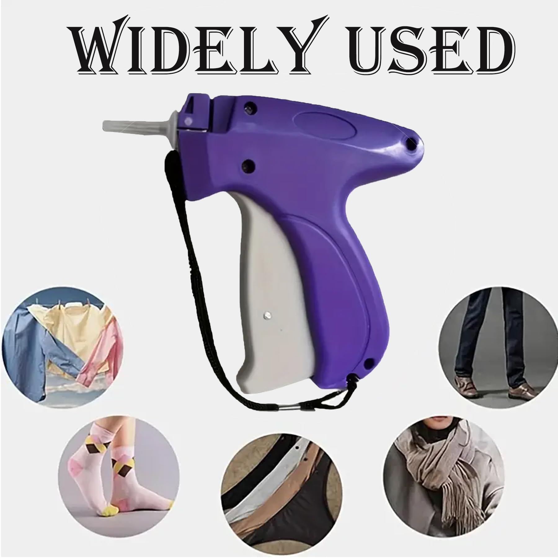 Mini Sewing Gun with 6 Fine Needles & 1000 Fasteners - Quick Clothing Repair Tool for Clothes, Garments, Quilts - Perfect for Emergency Fixes, DIY Projects & Fabric Tagging