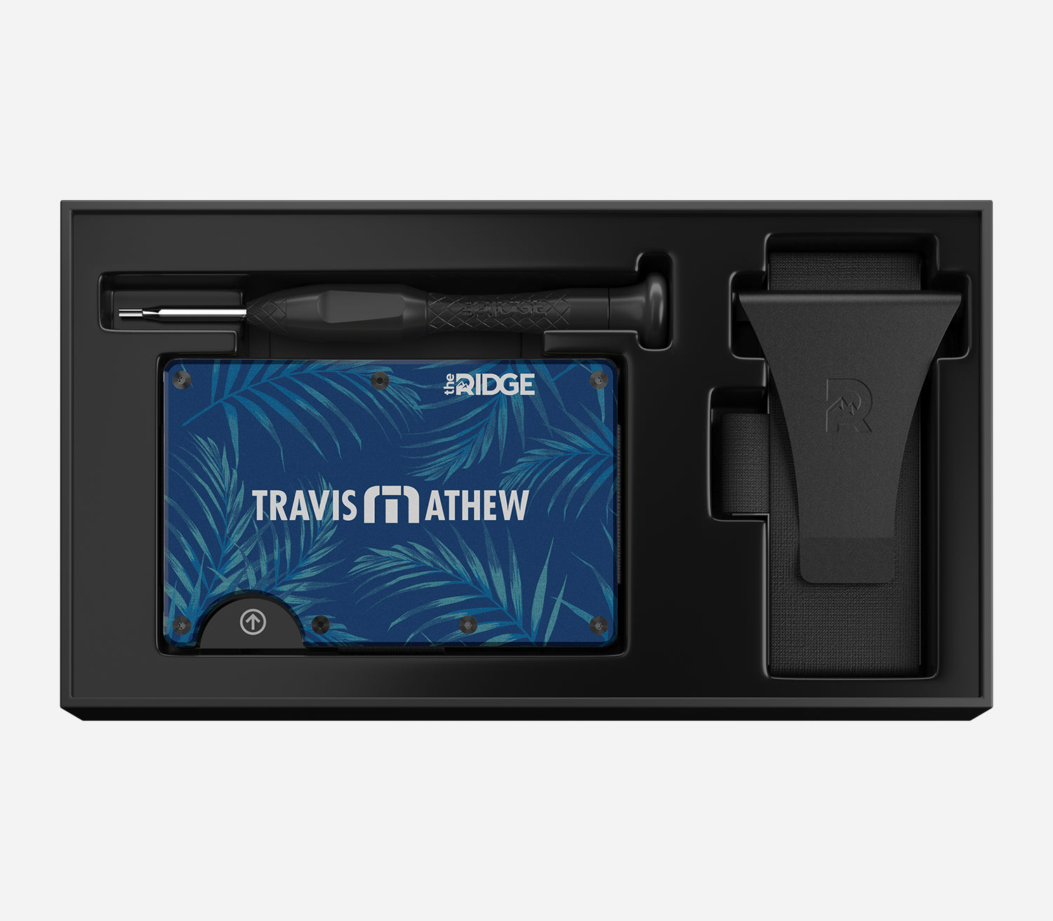 Ridge Wallet for Men - Slim Minimalist RFID Blocking Front Pocket Wallet | TravisMathew Floral Design | Perfect for Everyday Carry, Travel & Gifts