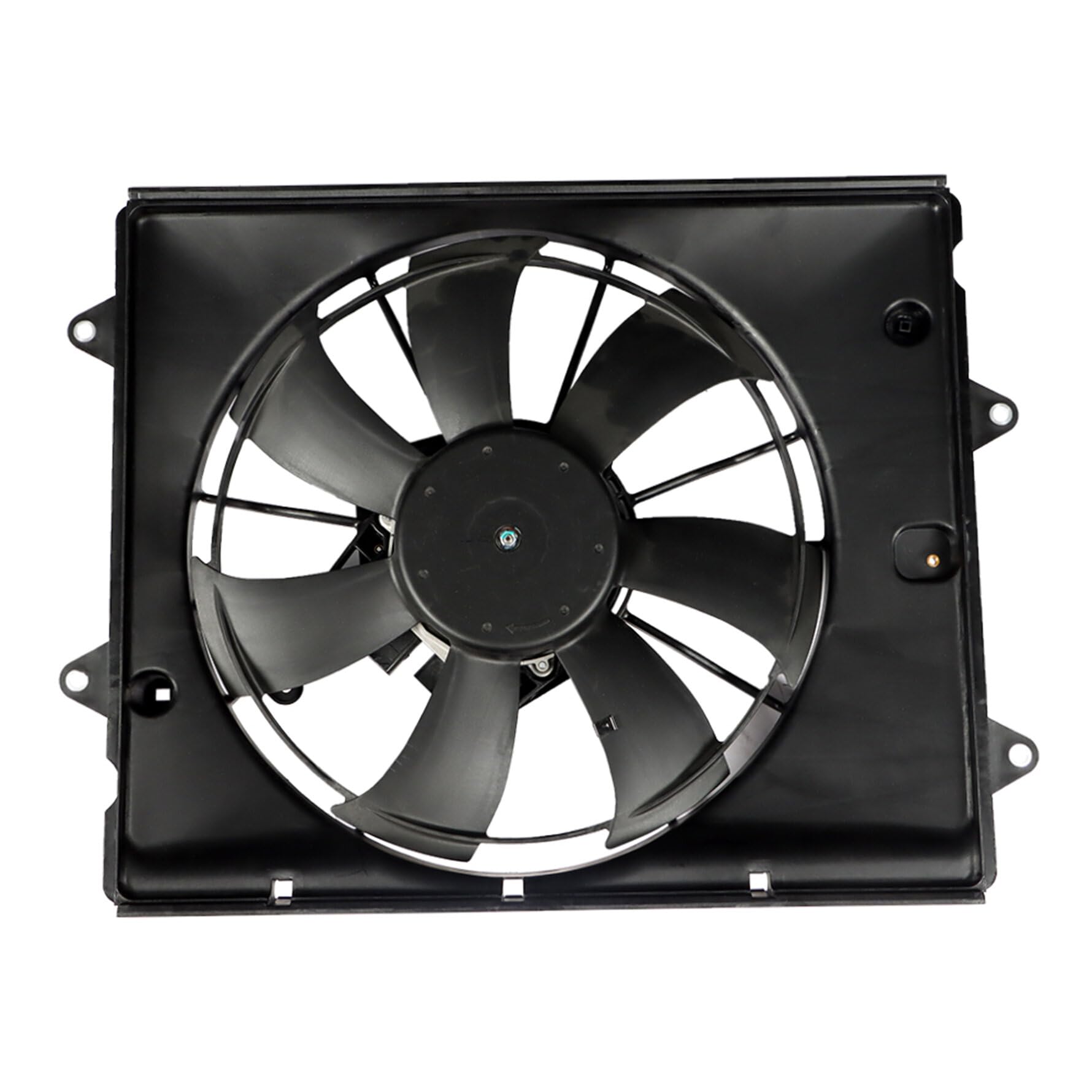 2016-2021 Honda Civic DX/LX/SE/EX/Sport Engine Radiator Condenser Cooling Fan Assembly - HO3115174 190155BAA01 Replacement Part - 12V Black - Perfect for Engine Overheating Prevention & Summer Driving