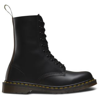 1490 Made in England Black Vintage Smooth Leather Ankle Boots for Women - Classic Casual & Office Wear