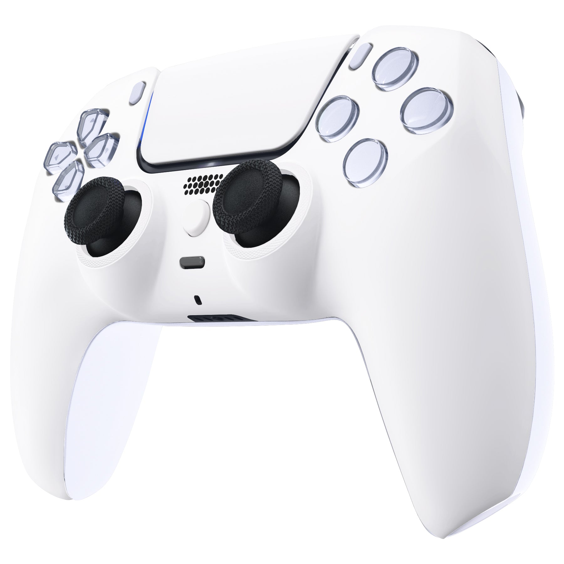 eXtremeRate LUNA Redesigned White Front Shell with Touchpad for PS5 Controller BDM-010/020/030/040/050 - Custom Replacement Part for Gaming Enthusiasts | Perfect for PS5 Controller Modding & Personalization