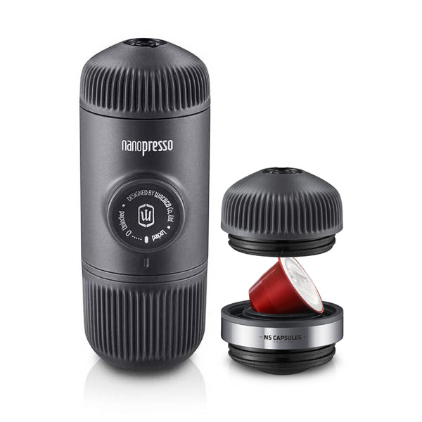 Wacaco NanoPresso NS Portable Espresso Maker Bundle - Compact Handheld Coffee Machine for Travel, Camping & Office Use