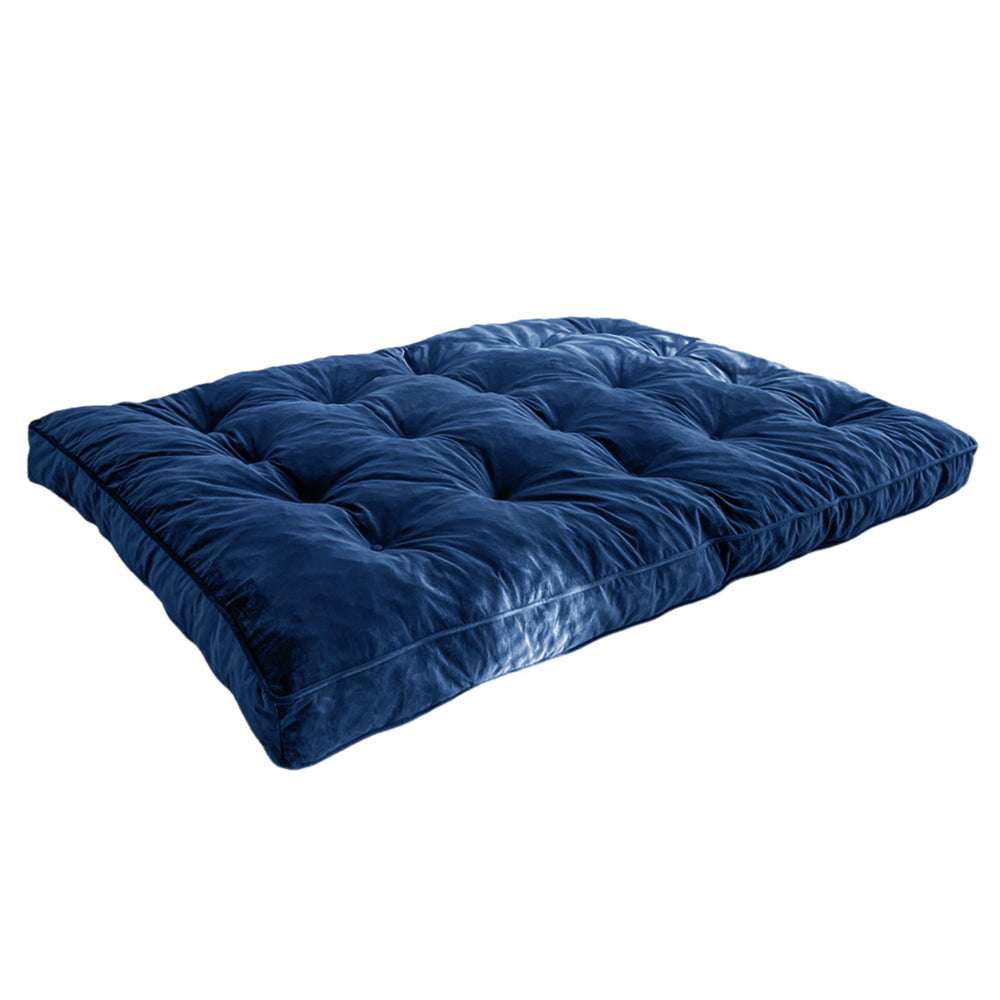 MAXYOYO 6-Inch Thick Velvet Futon Mattress for Adults - Navy Blue Sofa Bed Couch Mattress (Mattress Only) | Perfect for Small Spaces, Guest Rooms & Studio Apartments