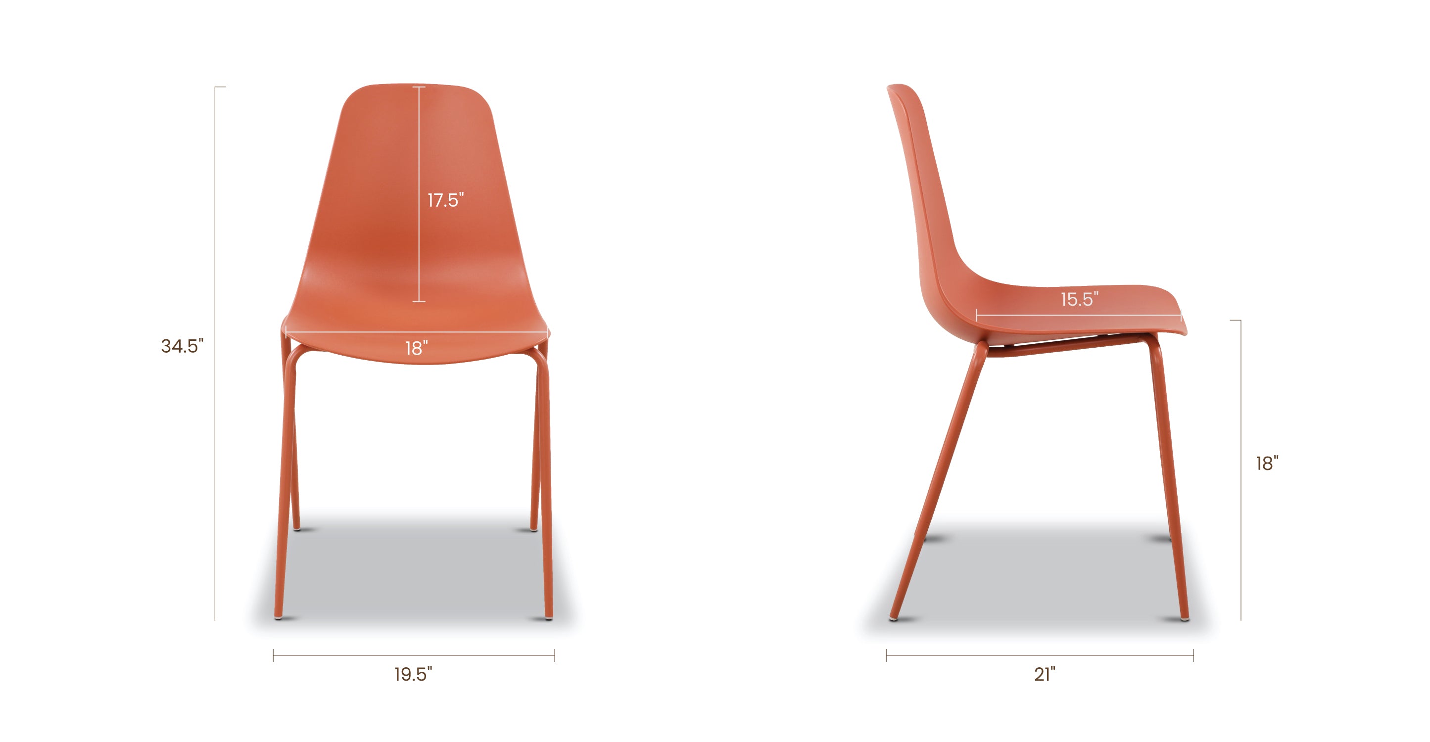 Isla Stackable Dining Chair - Modern & Space-Saving for Restaurants, Cafes, and Home Dining Areas