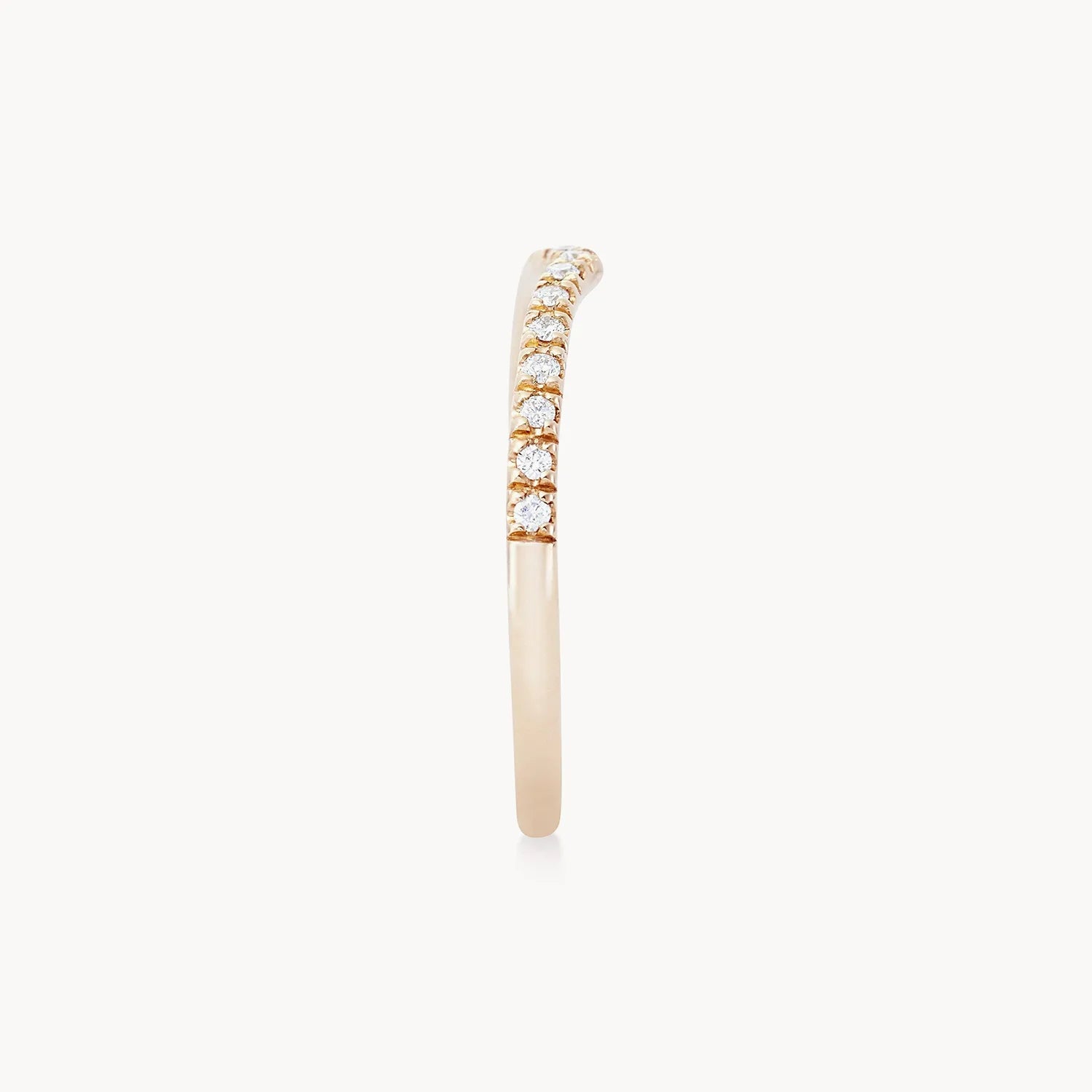 14K Rose Gold Eternity Band with White Diamonds - Elegant Wedding Ring for Women, Perfect for Anniversaries & Special Occasions
