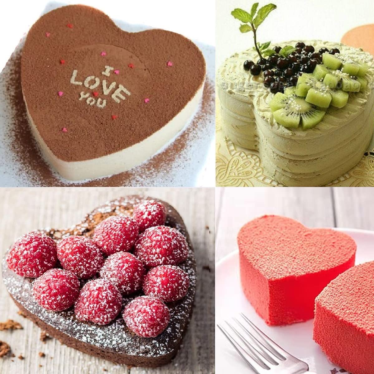 Siking Stainless Steel Heart Cake Ring Mold - 4/6/8 Inch Heart Shaped Cutter for Mousse, Cheese, Cookies, Salads & Onigiri - Perfect for Baking, Dessert Making & Food Presentation (11-2 Inch Height)