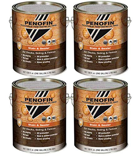 Penofin Transparent Penetrating Oil Finish Stain & Sealer - 4 Gallon, Mission Brown - Wood Protection for Decks, Fences & Outdoor Furniture