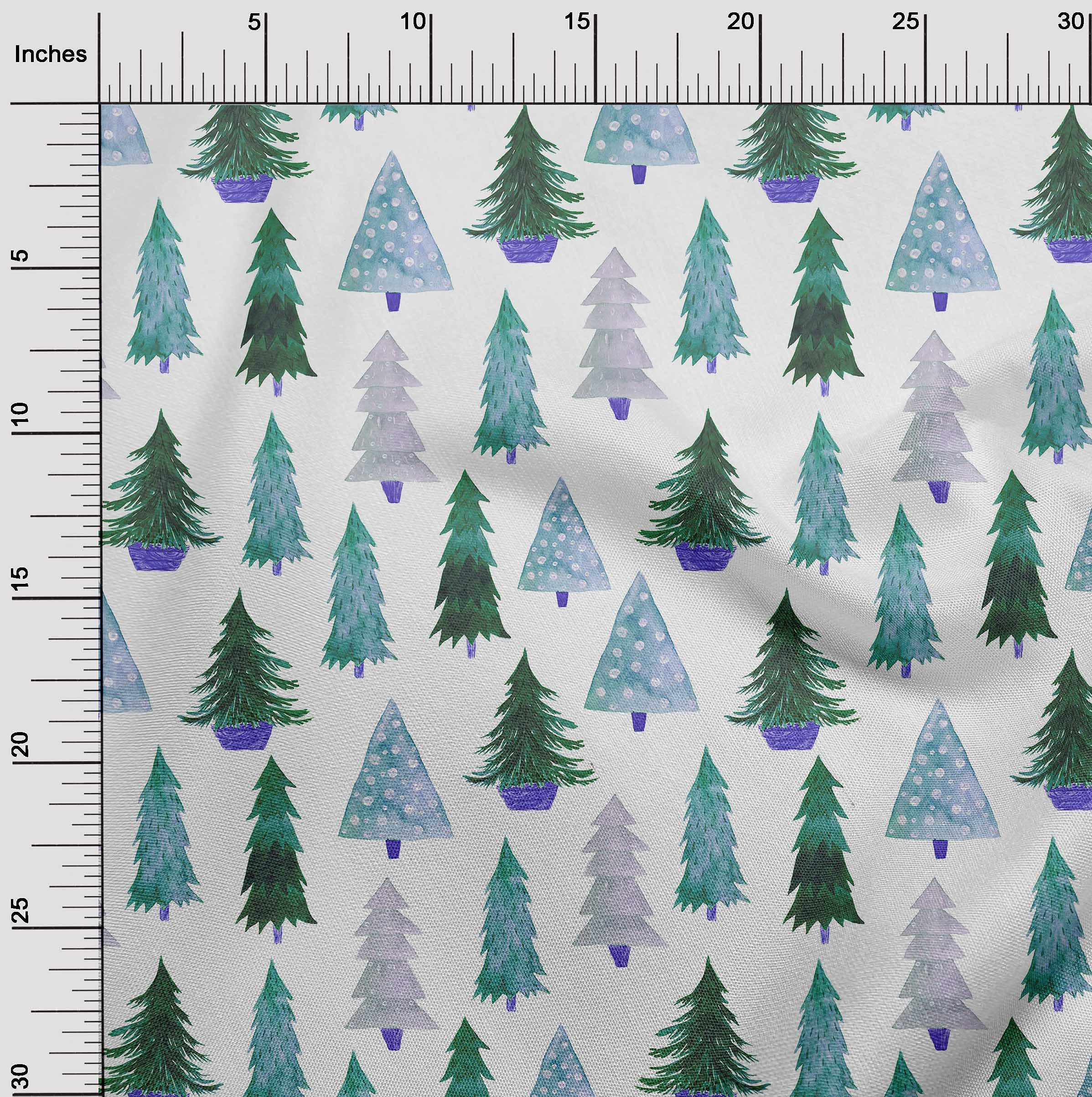 Premium 100% Cotton Jersey Green Tree Print Fabric by The Yard - 58 Inch Wide for DIY Clothing, Quilting & Sewing Projects | Soft, Durable & Breathable Material for Dresses, T-Shirts & Home Decor
