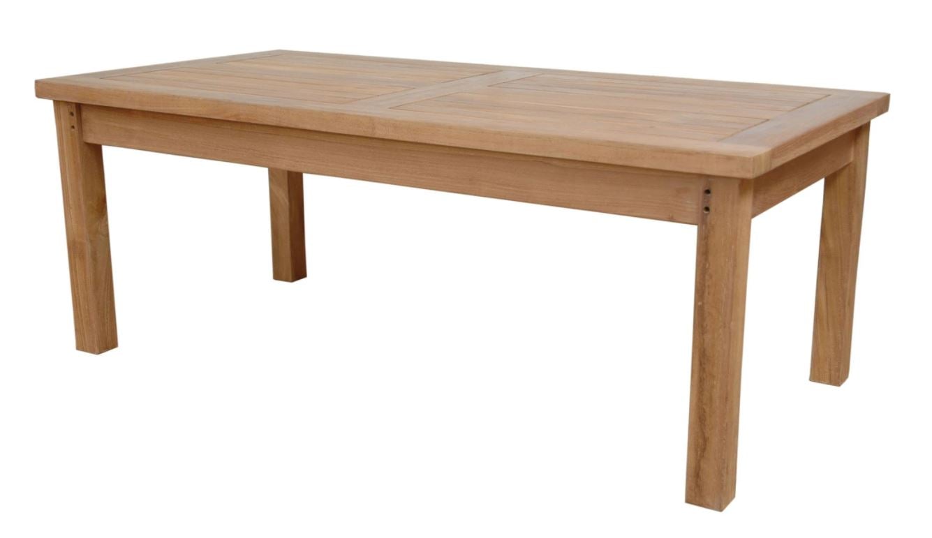 Anderson Teak SouthBay Rectangular Coffee Table DS 3014 - Solid Teak Wood Modern Coffee Table for Living Room, Patio & Outdoor Use