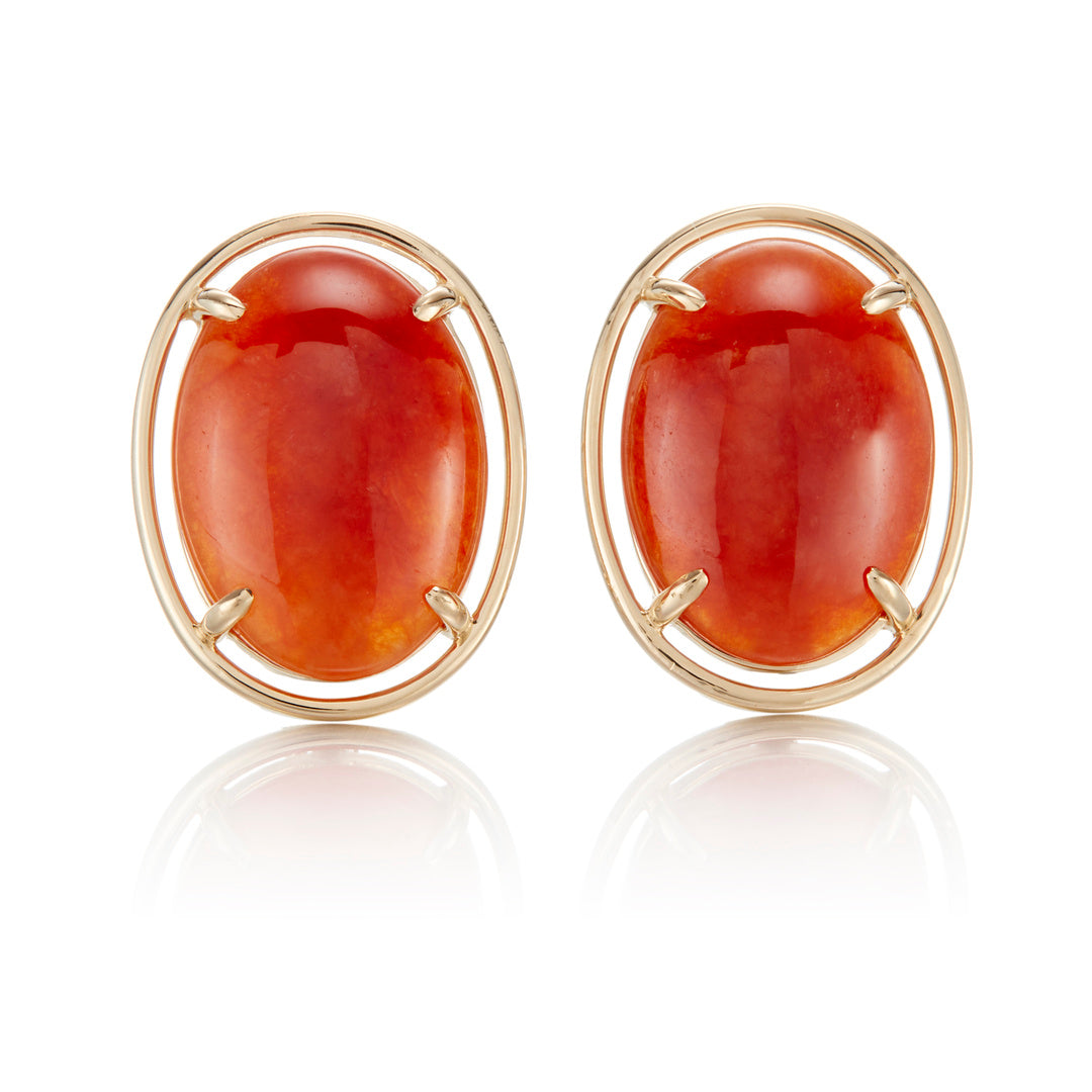 Exquisite Red Jade Peninsula Earrings - Handcrafted Dangle Earrings for Women | Perfect for Weddings, Parties & Special Occasions