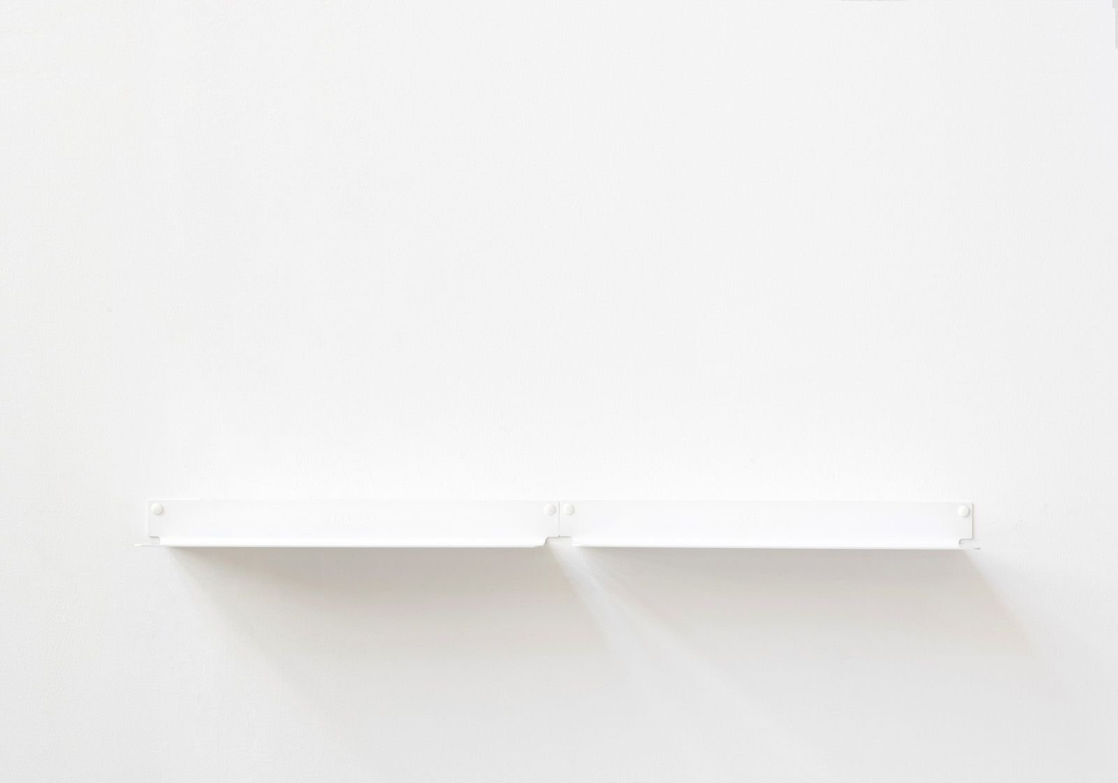 White Steel Wall Shelves 45x15x5cm - TEELINE45x2-BLANC - Perfect for Living Room, Bedroom & Office Storage & Decor