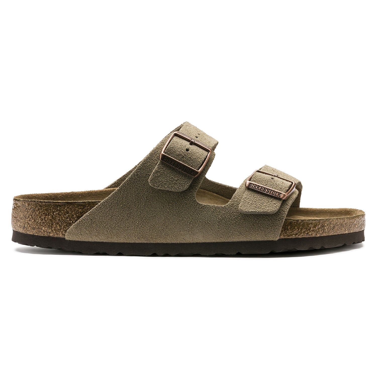 Birkenstock Arizona Suede Leather Soft Footbed Sandals for Women & Men - Comfortable Taupe Casual Walking Shoes for Beach, Travel & Everyday Wear