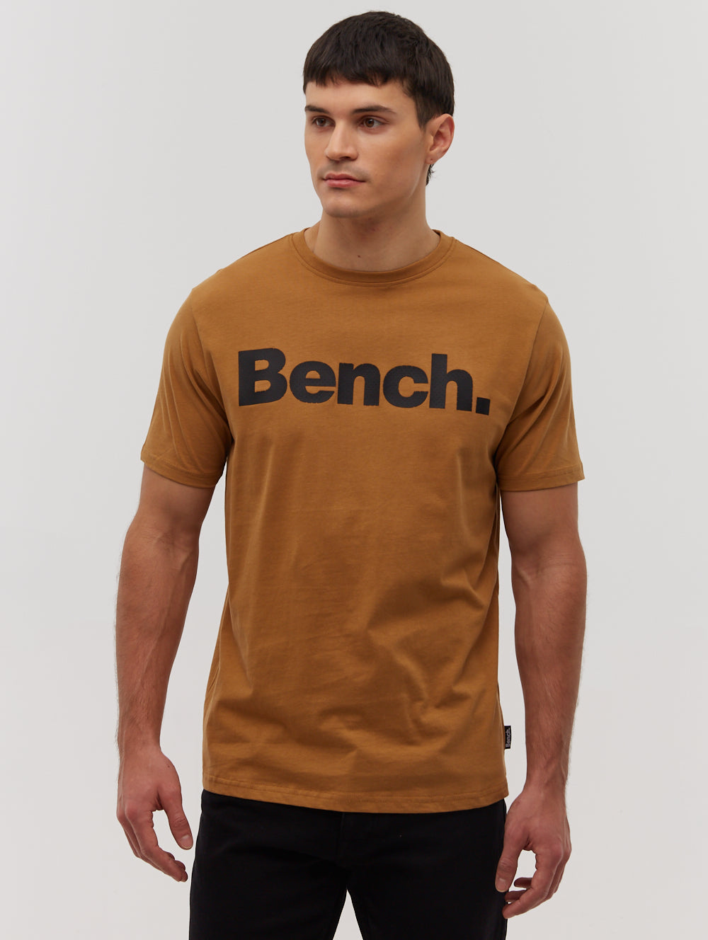 Leandro Perforated Logo T-Shirt for Men | Breathable Cotton Casual Tee | Perfect for Streetwear, Gym & Everyday Outfits