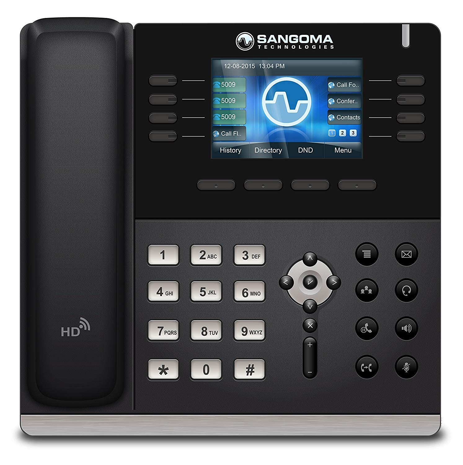 Sangoma S505 VoIP Phone with POE - Business IP Desk Phone with HD Voice, Caller ID, 4-Line LCD Display (AC Adapter Sold Separately) - Ideal for Office, Call Center & Remote Work