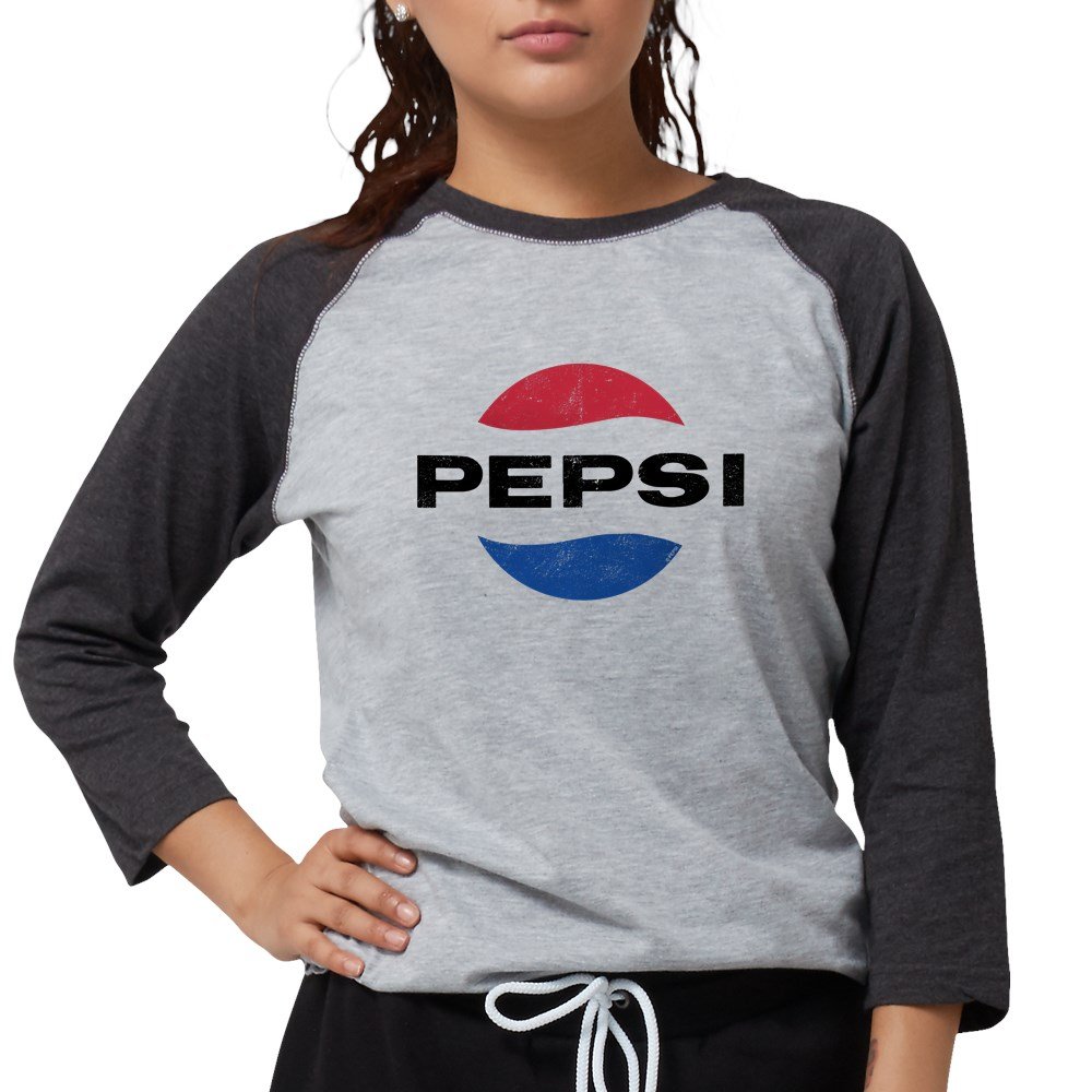 Vintage Pepsi Logo Women's Baseball Tee - Soft Cotton Casual Shirt for Everyday Wear, Retro Style Gift for Soda Lovers