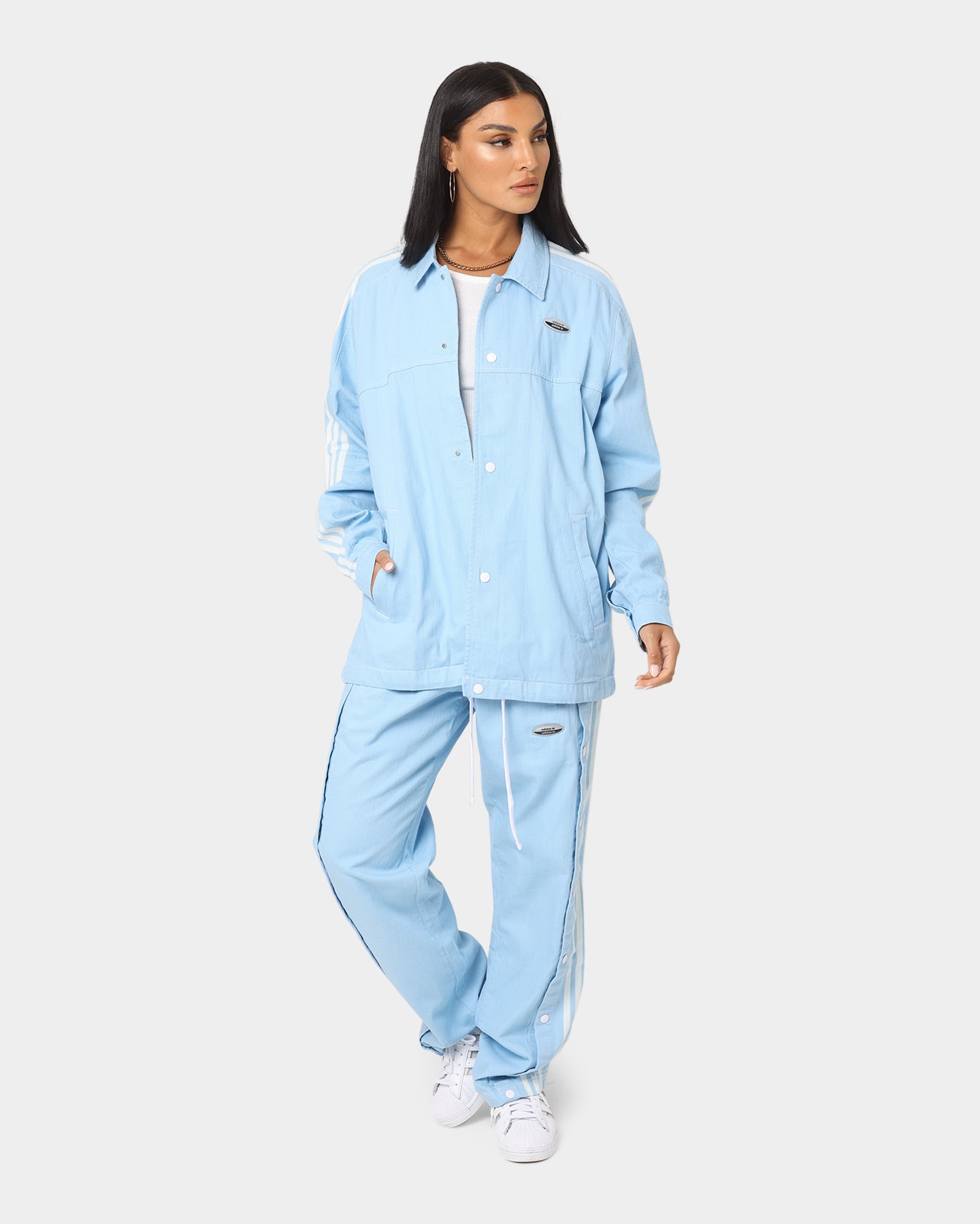 Adidas Denim Jacket for Men - Light Blue Wash Casual Jacket with Classic Logo | Perfect for Streetwear, Spring Outfits & Everyday Fashion