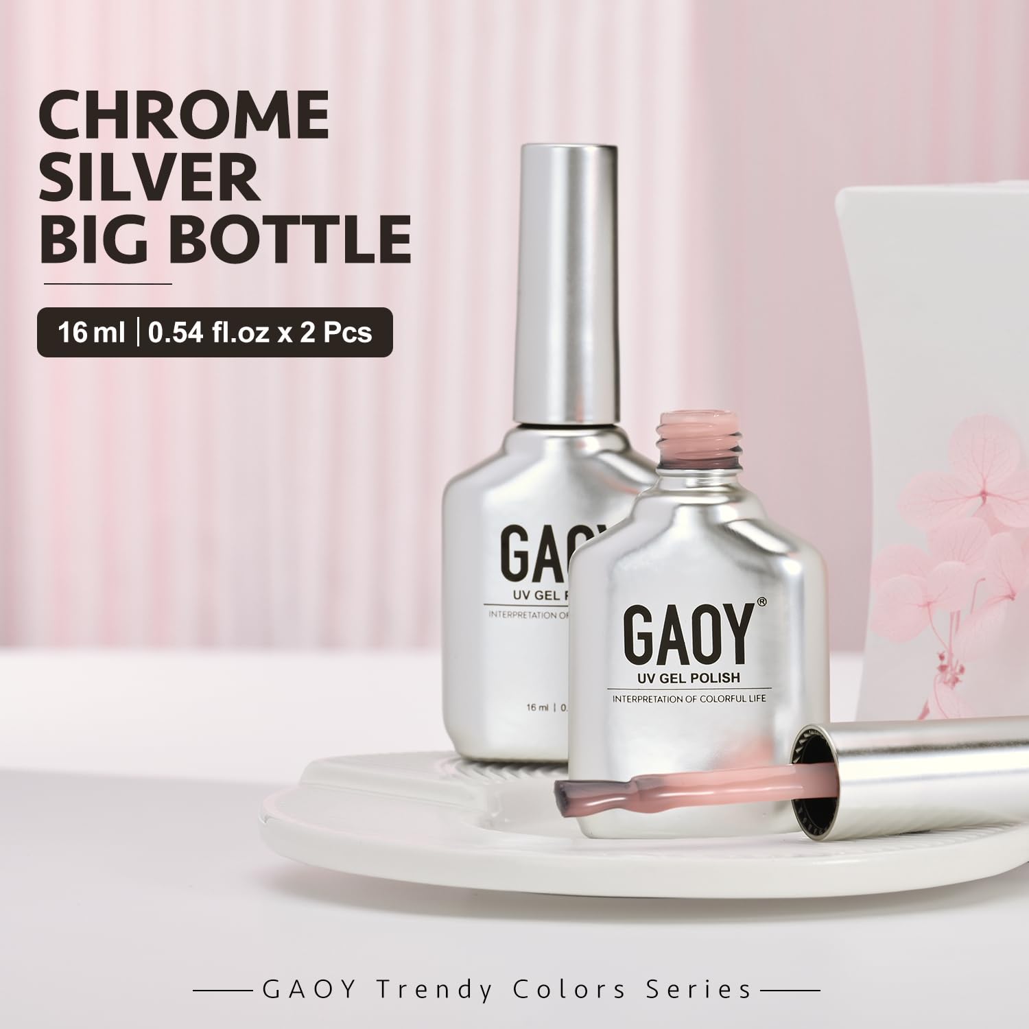 GAOY Jelly Gel Nail Polish Set - 16ml 2 Colors (2228 Nude & 2229 Glitter) Soak Off UV Gel for DIY Nail Art & Home Manicure | Shimmering Jelly Finish for Parties, Weddings & Everyday Wear