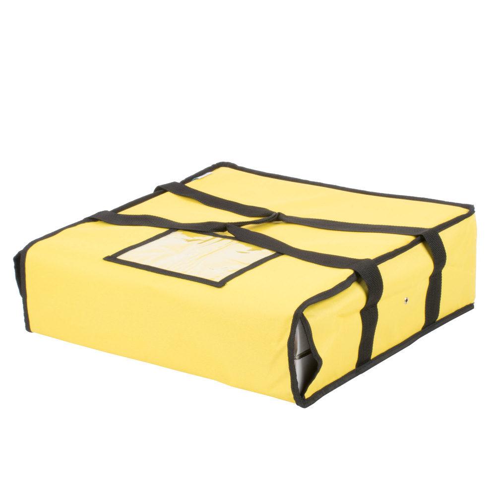 Premium 18x18x5 Inch Insulated Pizza Delivery Bag - Heavy Duty Nylon, Yellow - Keeps Pizza Hot & Fresh for Delivery, Catering, Parties & Outdoor Events