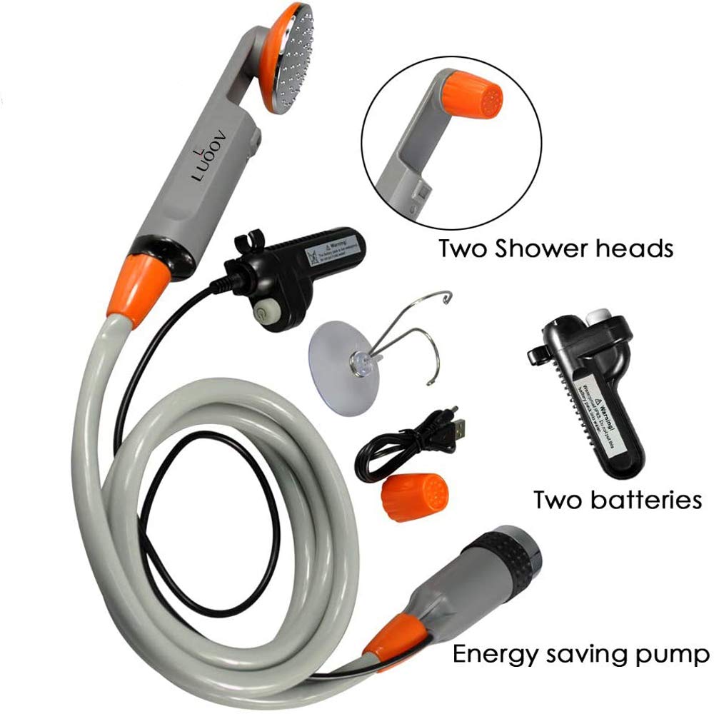 Portable Bidet & Travel Shower Kit - Handheld Bidet Sprayer, Outdoor Electric Shower Pump with 2200mAh Rechargeable Battery - Perfect for Camping, RV Trips & Emergency Hygiene Needs