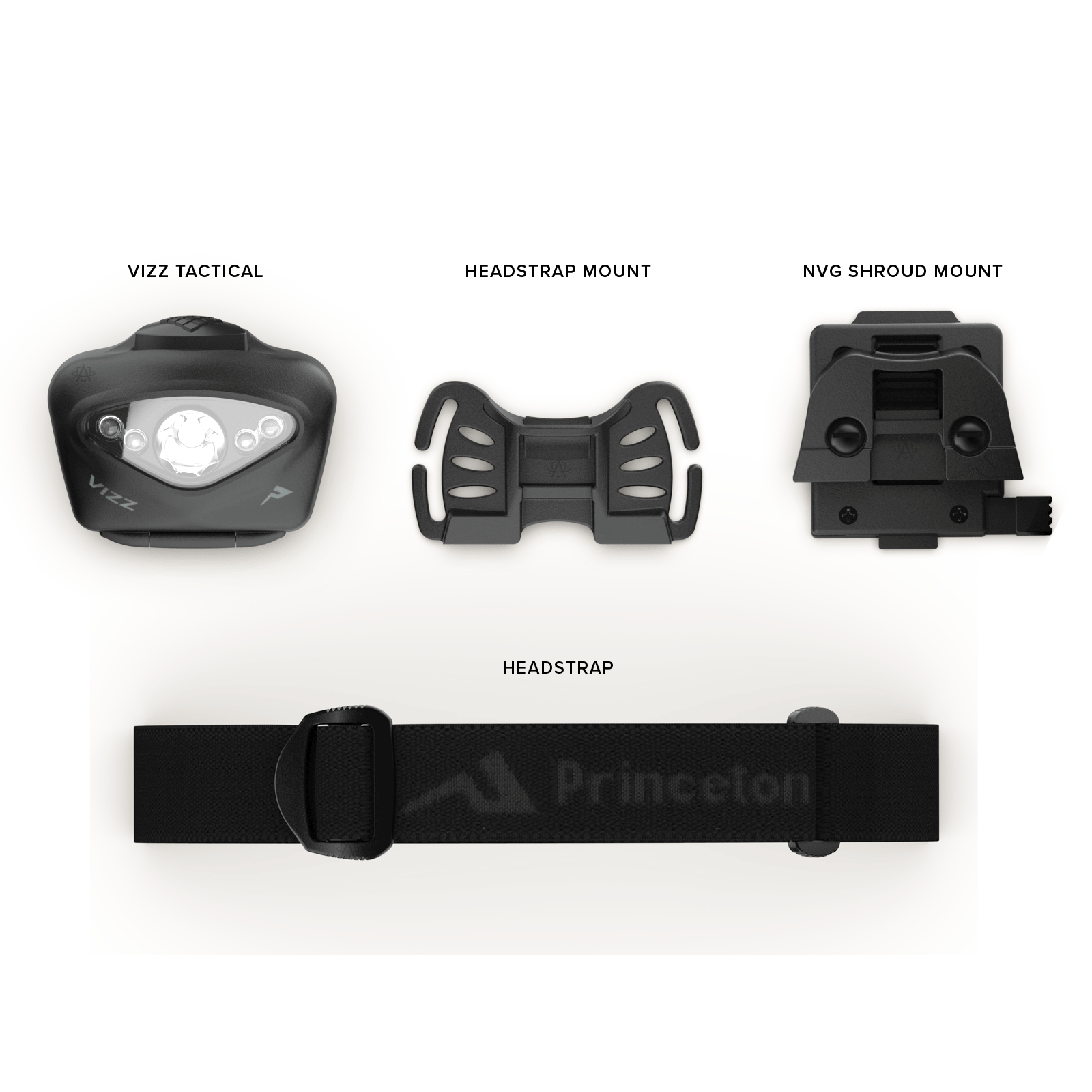 Princeton Tec Vizz Tactical MPLS Headlamp - 550 Lumens LED Headlight for Camping, Hiking & Outdoor Adventures | Waterproof & Durable | Made in USA