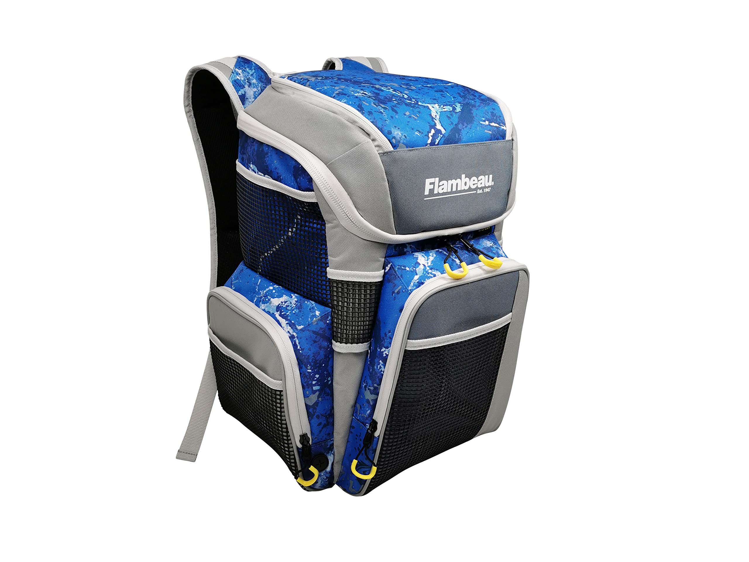 Evolution Outdoors FL30004: 5007 Pro-Angler Zerust Rust-Proof Fishing Backpack (Kinetic Blue) - Includes 3 Tackle Trays for Freshwater & Saltwater Fishing Trips