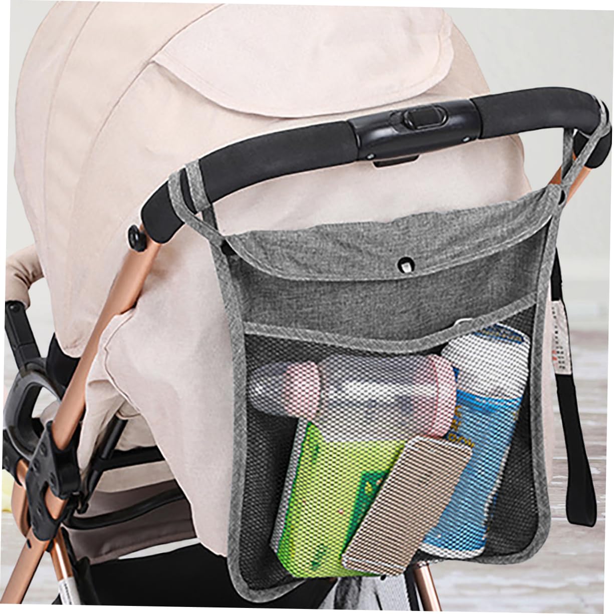 WATIIFUFU Stroller Organizer Bag - Baby Travel Accessories for Snacks, Toys & Essentials | Portable Diaper Caddy for Strollers, Car Seats & Shopping Carts | Keep Baby Items Neat On-the-Go