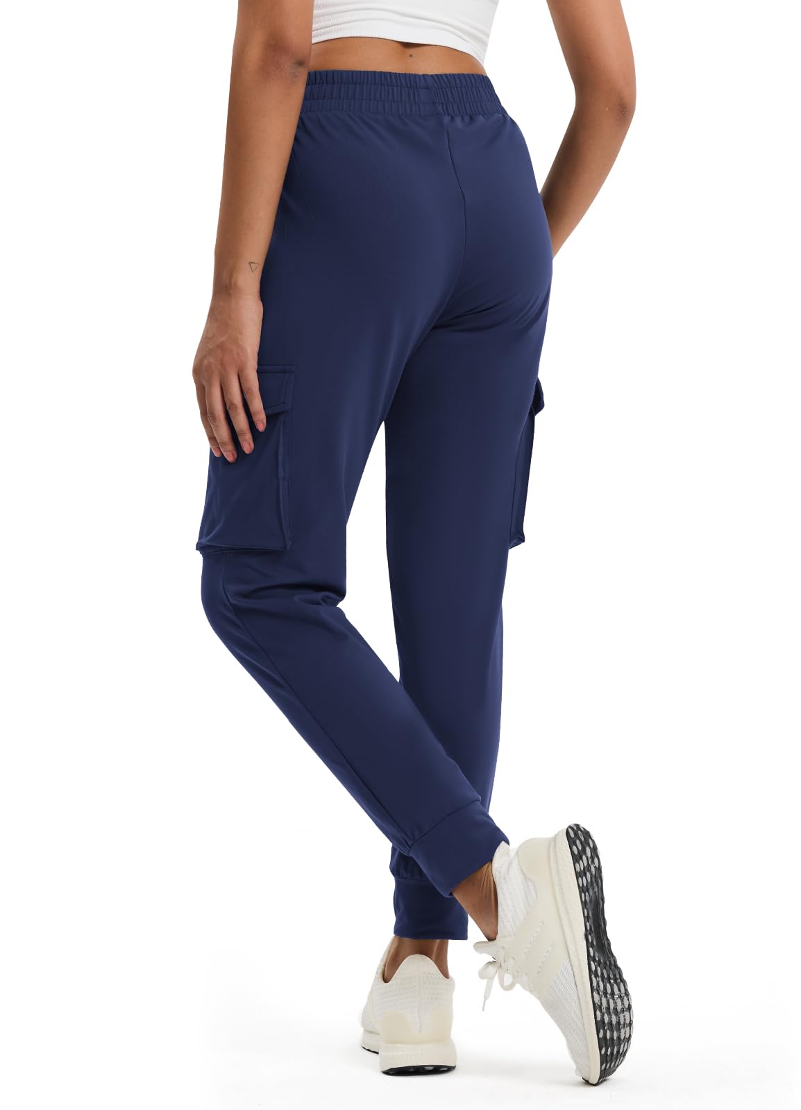 Women's Fleece Lined Cargo Joggers - Water Resistant Winter Hiking Pants for Running & Snow Activities | Warm Sweatpants for Outdoor Adventures & Casual Wear