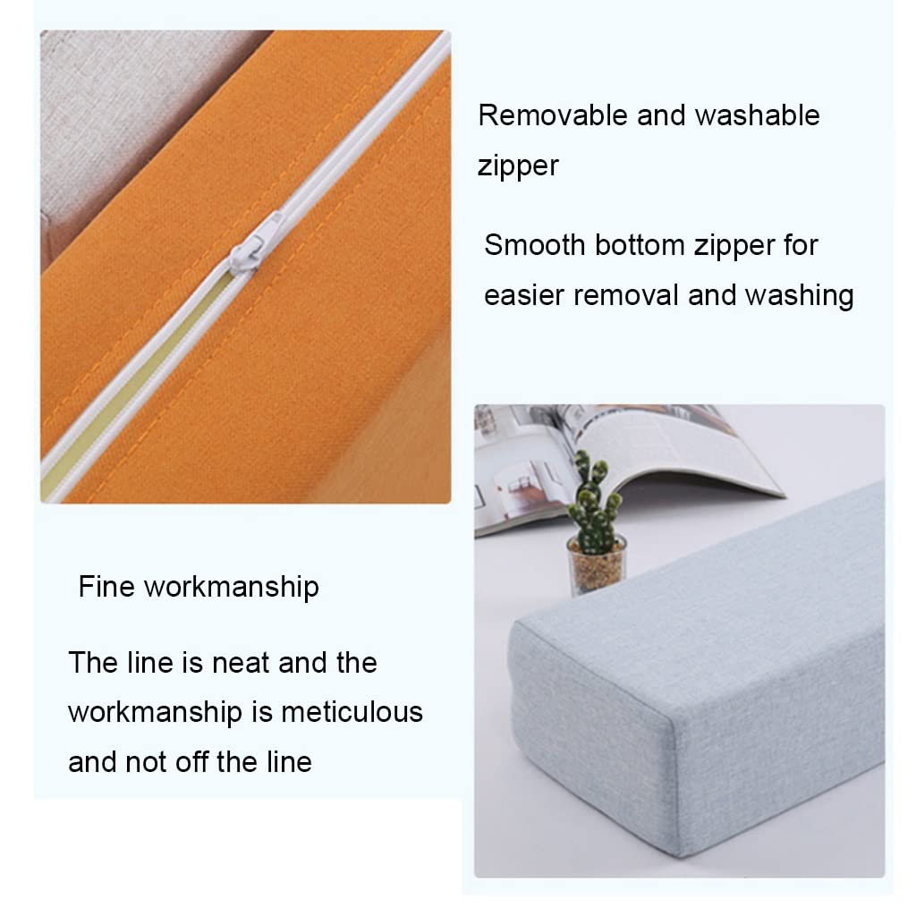 Soft Beige Bed Gap Filler Pillow 5X5X50cm - Wedge Pillow for Headboard, Mattress & Armrest Gaps - Perfect for Bedroom, Living Room & Dorm Comfort
