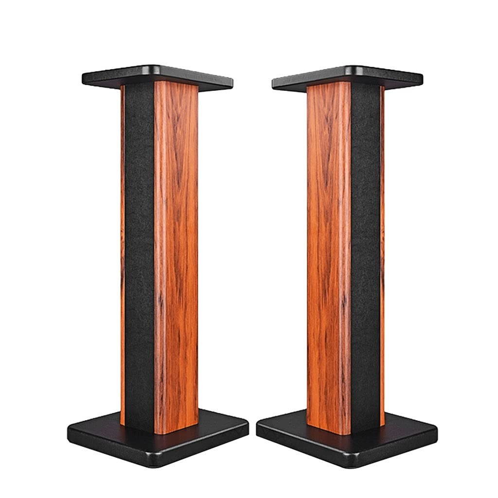Premium Solid Wood Speaker Stands for Surround Sound - 15cm HiFi Floor Stand with Sand-Fillable Base, Stable & Drop-Proof Bookshelf Speaker Rack (Brown) - Perfect for Home Theater, Studio Monitor & Bookshelf Speakers