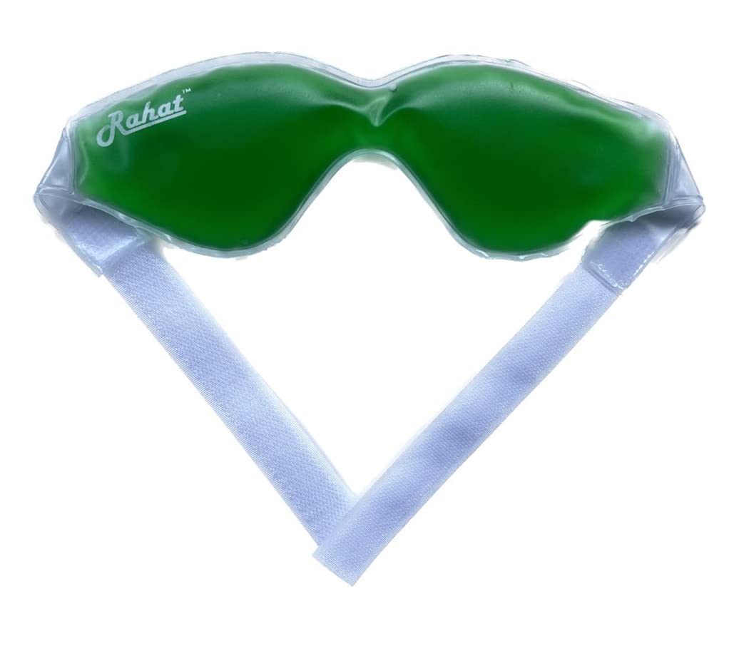 Cooling Gel Eye Mask for Dark Circles & Puffiness Relief - Reusable Cold Compress for Dry Eyes, Swelling & Redness - Sleep & Relaxation Aid for Women & Men (Green) | Perfect for Travel, Work Breaks & Post-Surgery Recovery