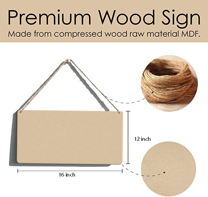 Beware of The Dog Wood Sign - 16x12 Inch Rustic Circle Wall Decor for Dog Owners - Funny Pet Lover Gift - Perfect for Home, Yard, or Kennel Warning Sign
