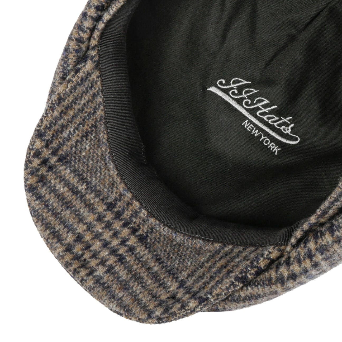 JJ Hats Premium 8-Panel Virgin Wool Cap - Classic Checkered Design for Men & Women - Perfect for Outdoor Activities, Casual Wear & Fashion Accessories