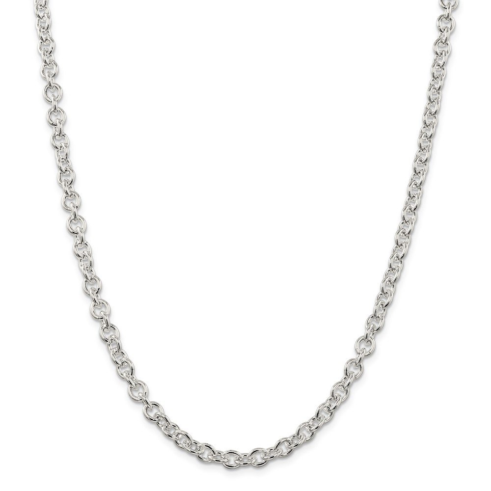 925 Sterling Silver 6.10mm Cable Chain Necklace with Lobster Clasp - Durable & Elegant Jewelry for Women, Perfect for Daily Wear, Gifts & Special Occasions