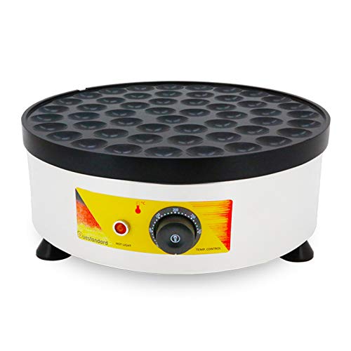 INTSUPERMAI Commercial Electric Pancake Maker - 52 Mini Dutch Poffertjes & Muffin Waffle Machine for Home, Kitchen, Restaurant, Snack Bar - Perfect for Breakfast, Brunch, and Dessert Making