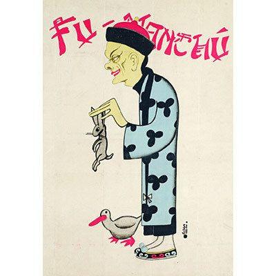 Fu Manchu Rabbit Vintage Poster - Classic Chinese Art Print for Home Decor, Office & Gift - Perfect for Living Room, Bedroom, or Asian-Themed Spaces