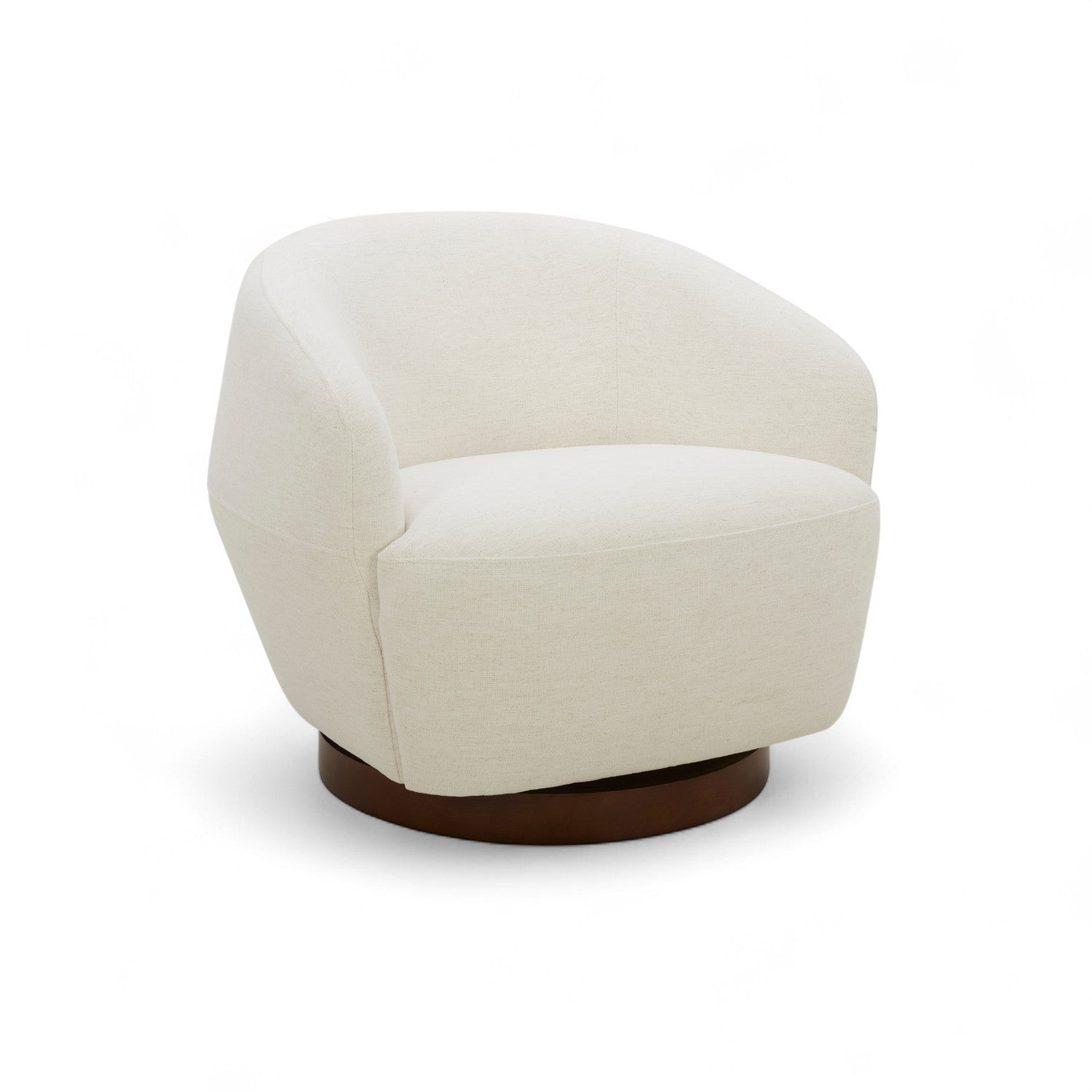 Swivel Chair with Crypton® Fabric - Modern Pod Design for Living Room, Office & Lounge - Nomad Snow Color - Comfortable & Stylish Seating Solution