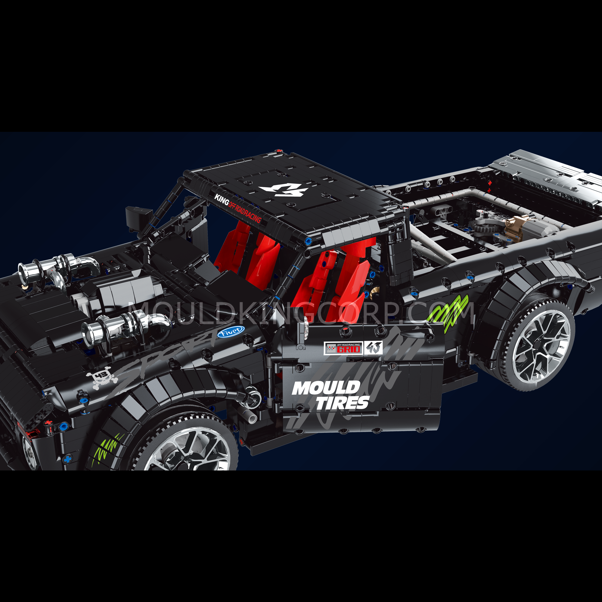 Mould King 13082S Remote Control Twin Turbo Muscle Car Building Kit - 3695 PCS STEM Toy for Adults & Teens | Perfect for Collectors, DIY Enthusiasts & Home Office Decor