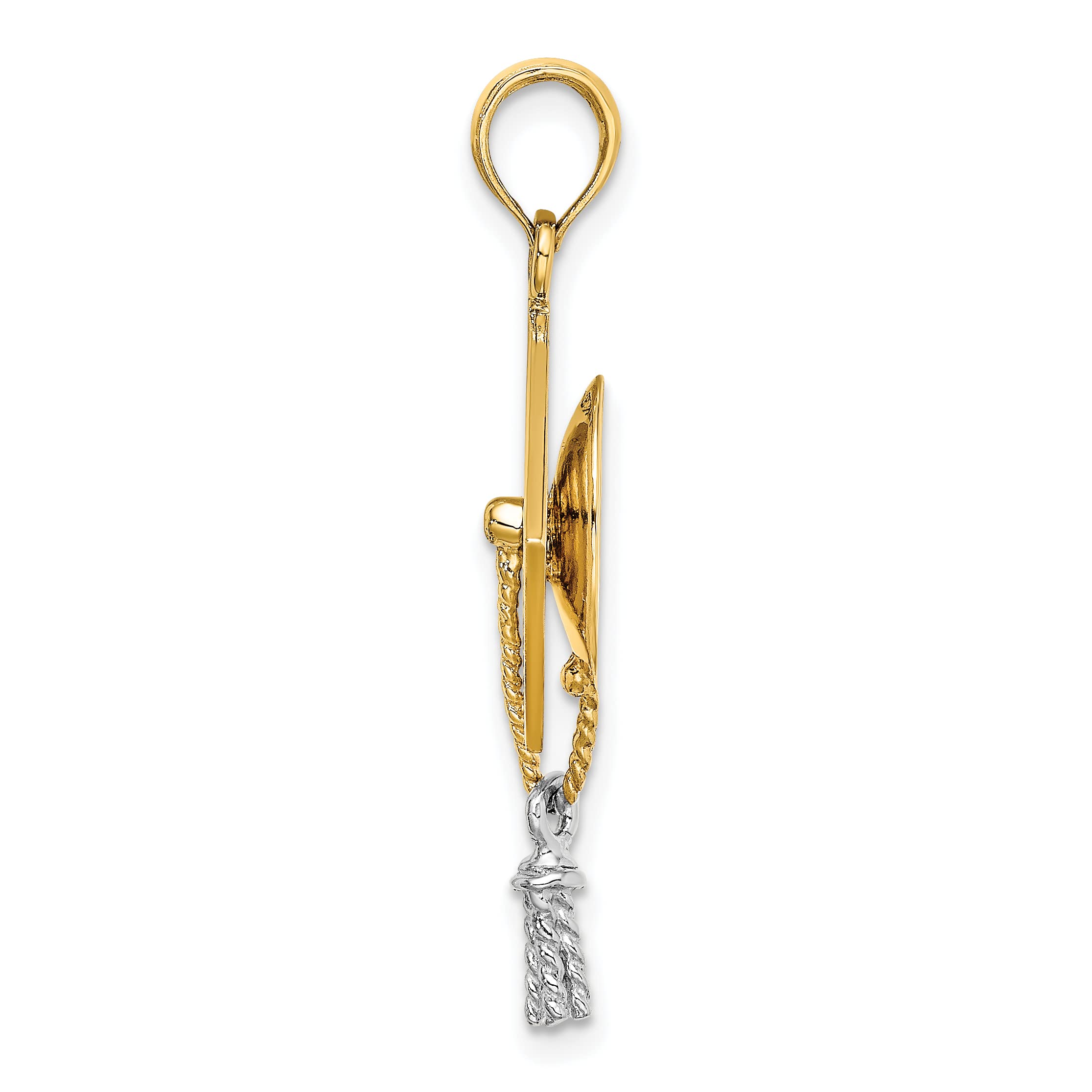 10K Solid Yellow Gold Graduation Cap Tassel Necklace - Elegant Dangling Pendant Charm for Graduation Gifts, Prom, School Events & Special Occasions