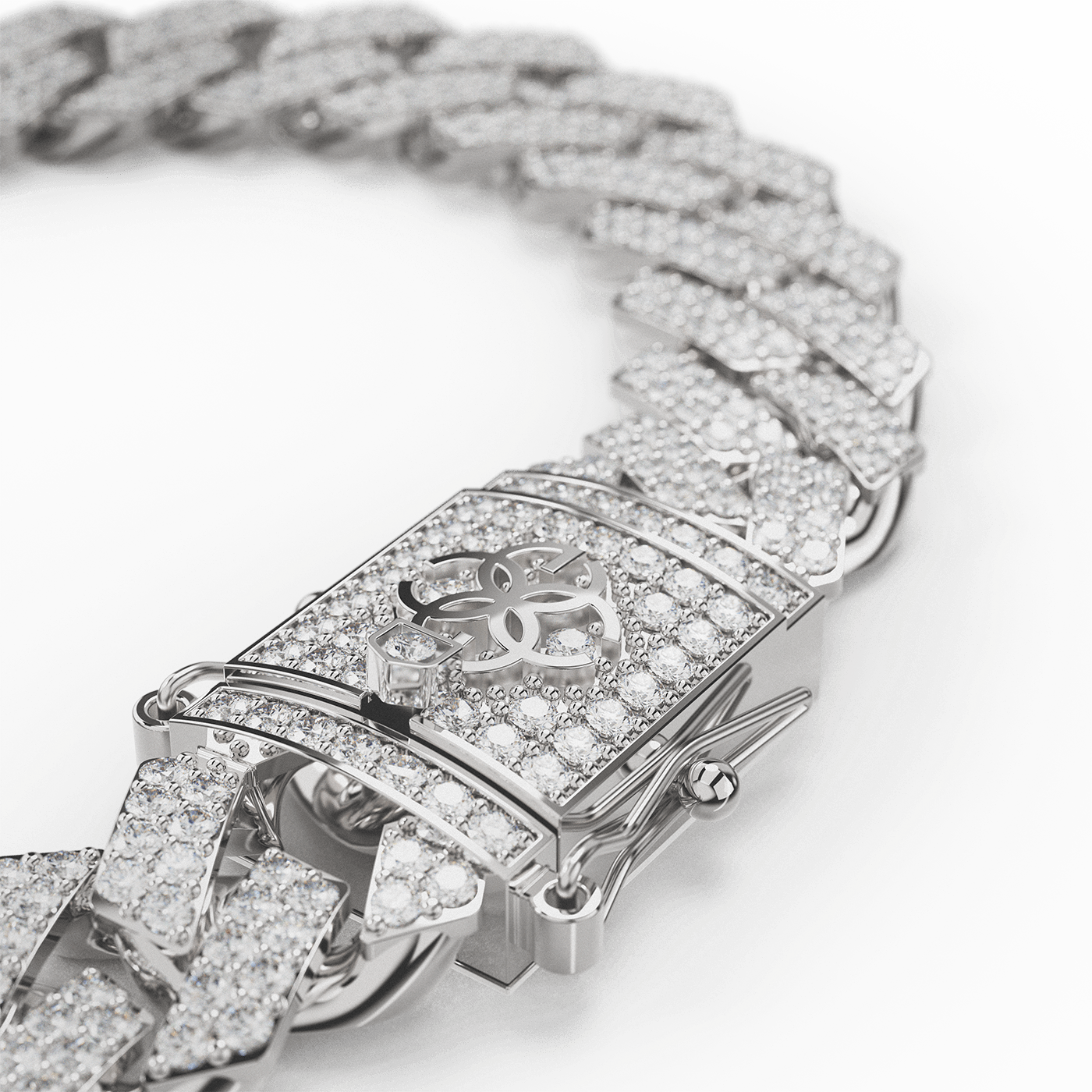 18K Gold Plated Cuban Link Bracelet for Men - Iced Out Diamond Cut Chain with Secure Clasp - Perfect for Gifting, Parties & Special Occasions