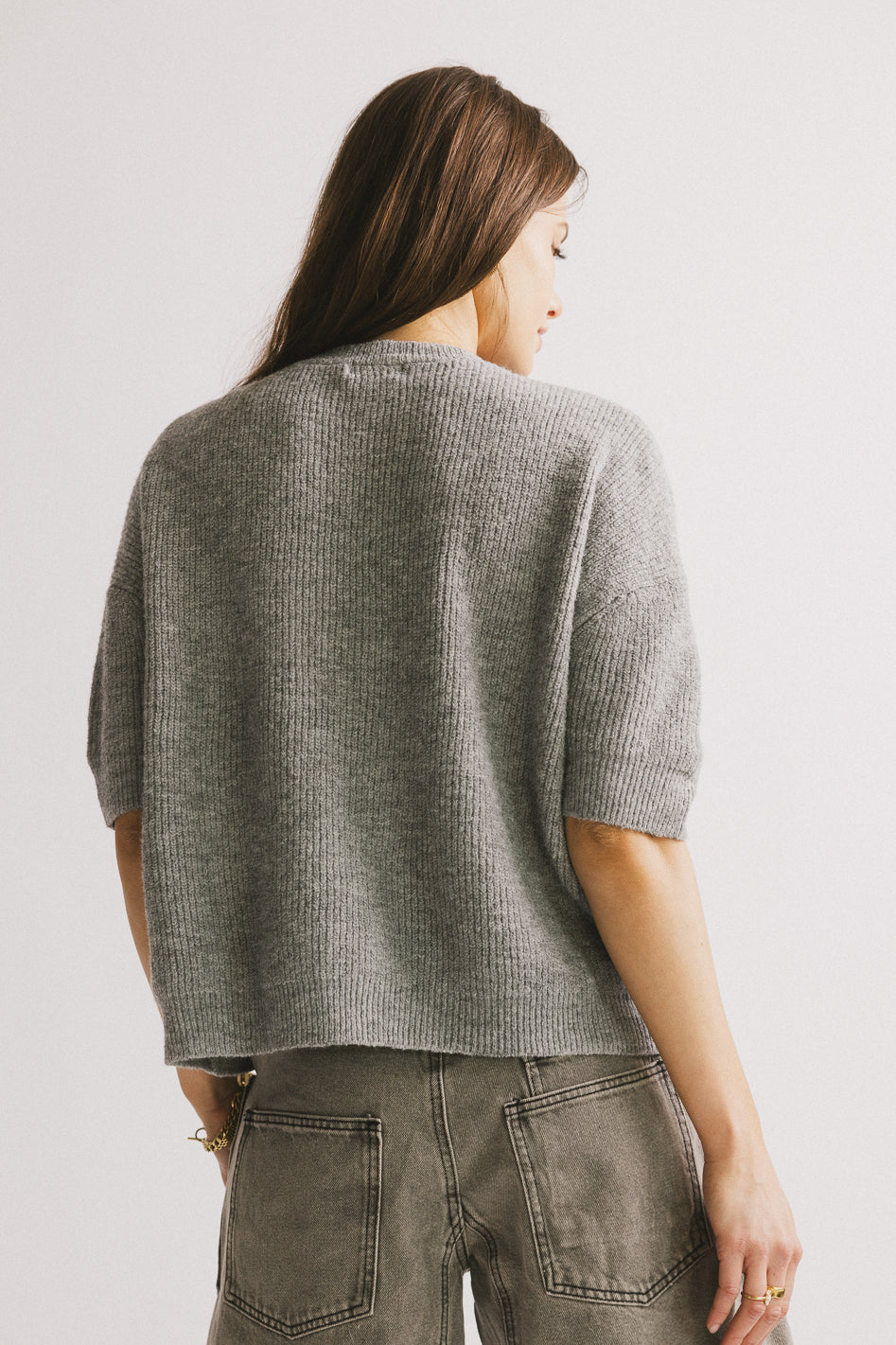 Leah Knit Cardigan Women's Sweater - Heather Grey | Cozy Fall & Winter Fashion | Perfect for Casual Outfits, Office Wear & Layering
