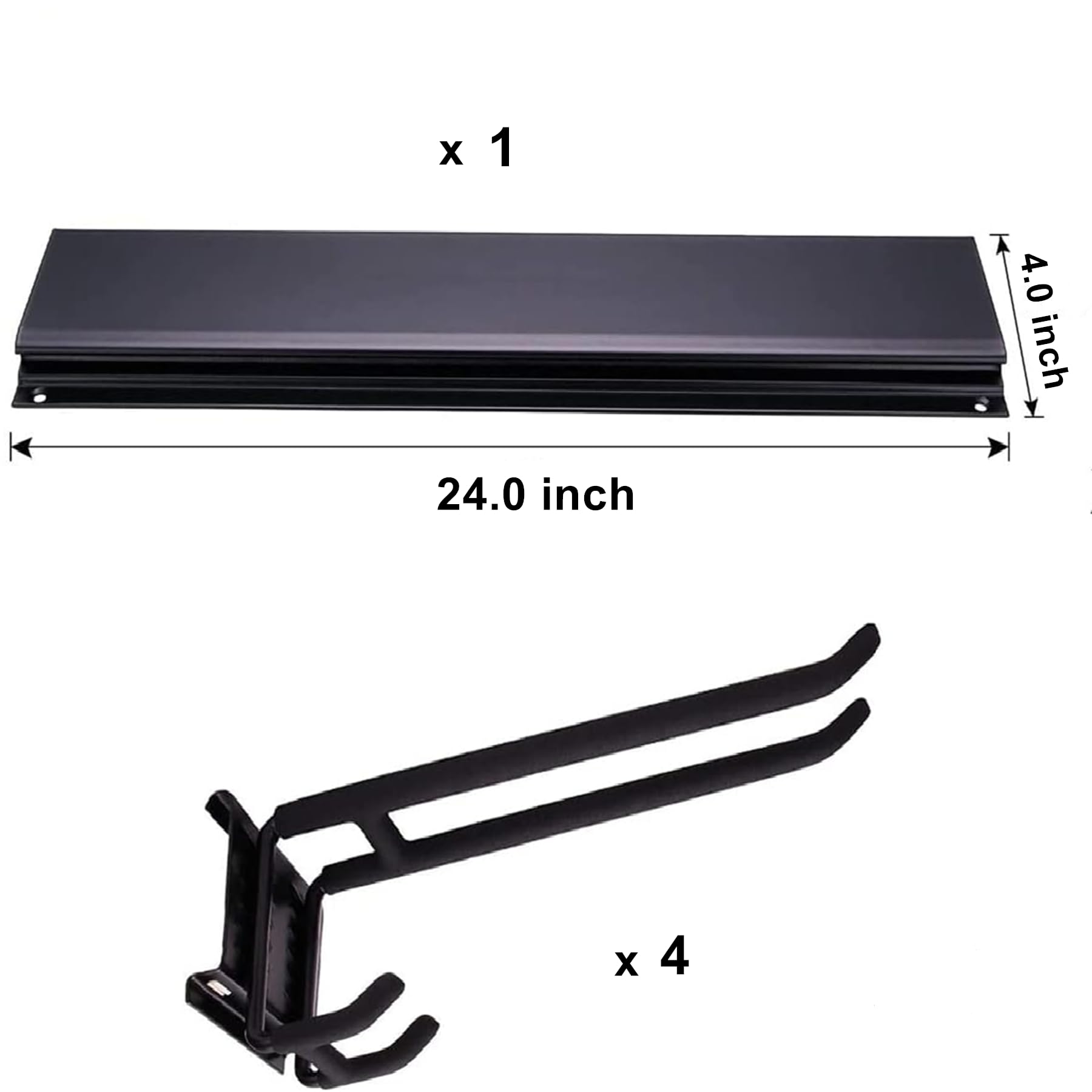 Wall Mount Ski Rack for Garage Storage - Heavy Duty 4 Pair Ski & Snowboard Hanger Organizer Holds Up to 200 lbs - Perfect for Ski Equipment Organization in Home, Basement, or Cabin