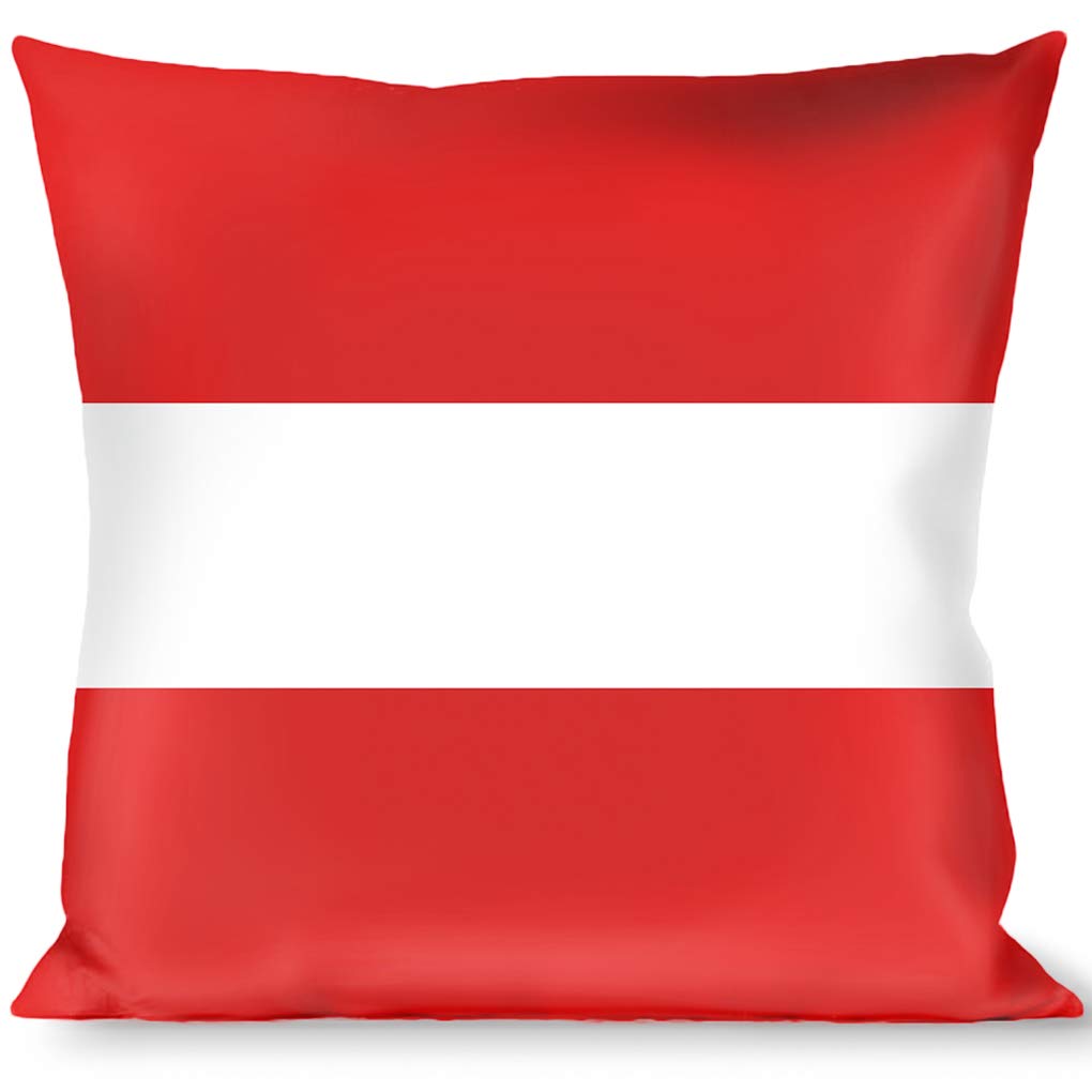 Red and White Striped Decorative Throw Pillow - Soft Accent Cushion for Sofa, Bed, or Living Room Decor