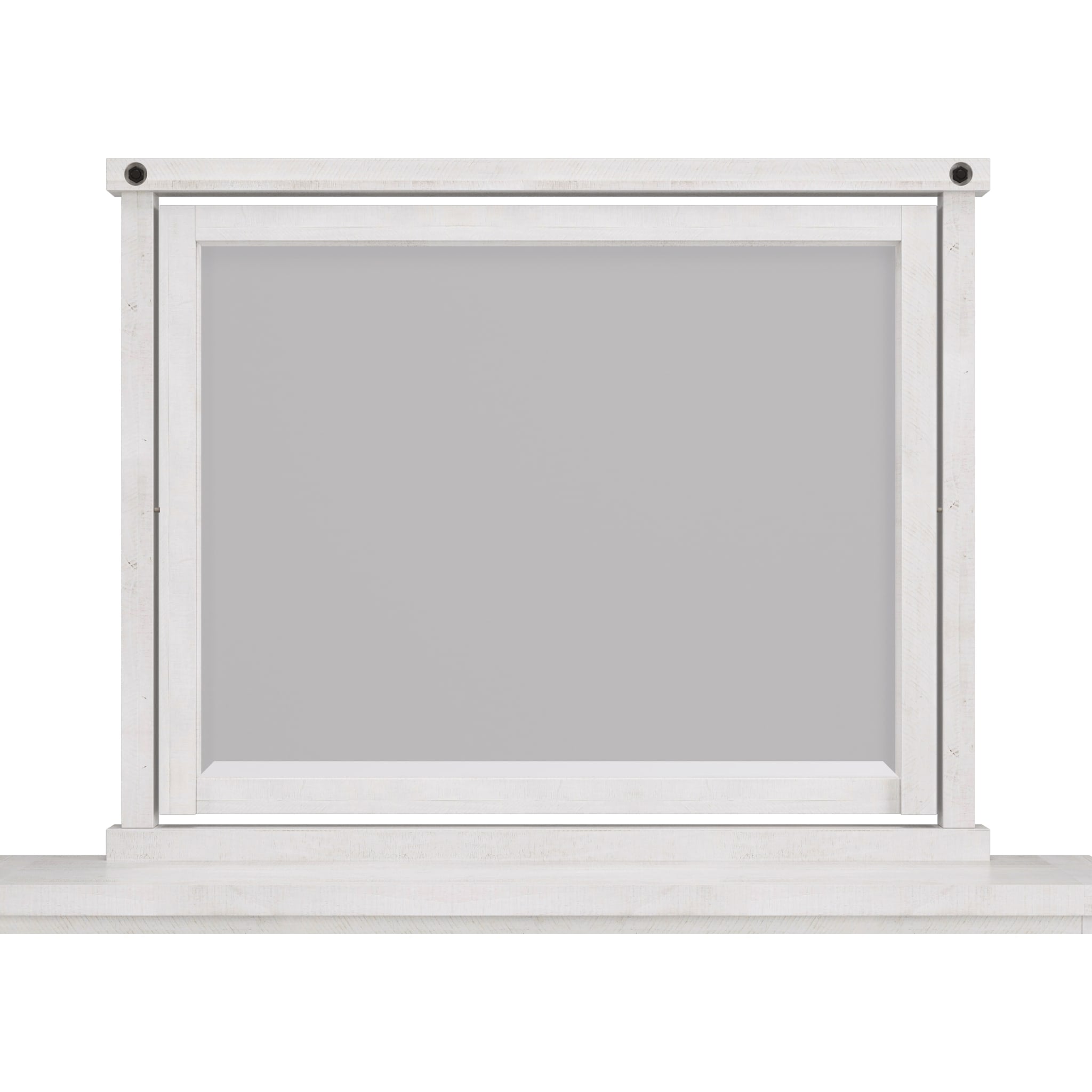 Yosemite Solid Wood Mirror in Rustic White - Handcrafted Full-Length Wall Mirror for Bedroom, Living Room & Entryway Decor