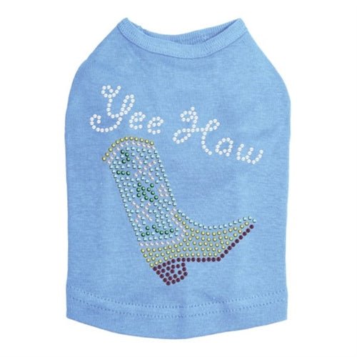 Yee Haw Dog Tank Top - Green & Turquoise Pet Apparel for Dogs - Perfect for Western Themed Parties & Outdoor Adventures